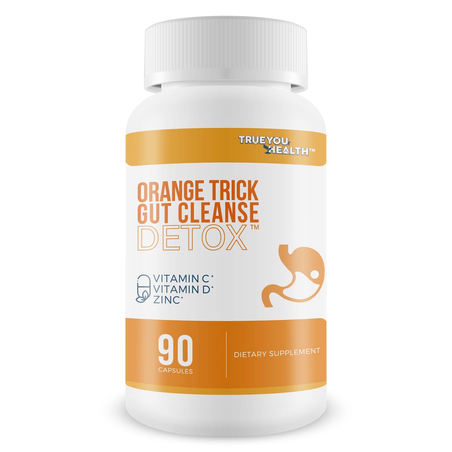 True You Health Orange Trick Gut Cleanse Detox Capsules, 90 Count