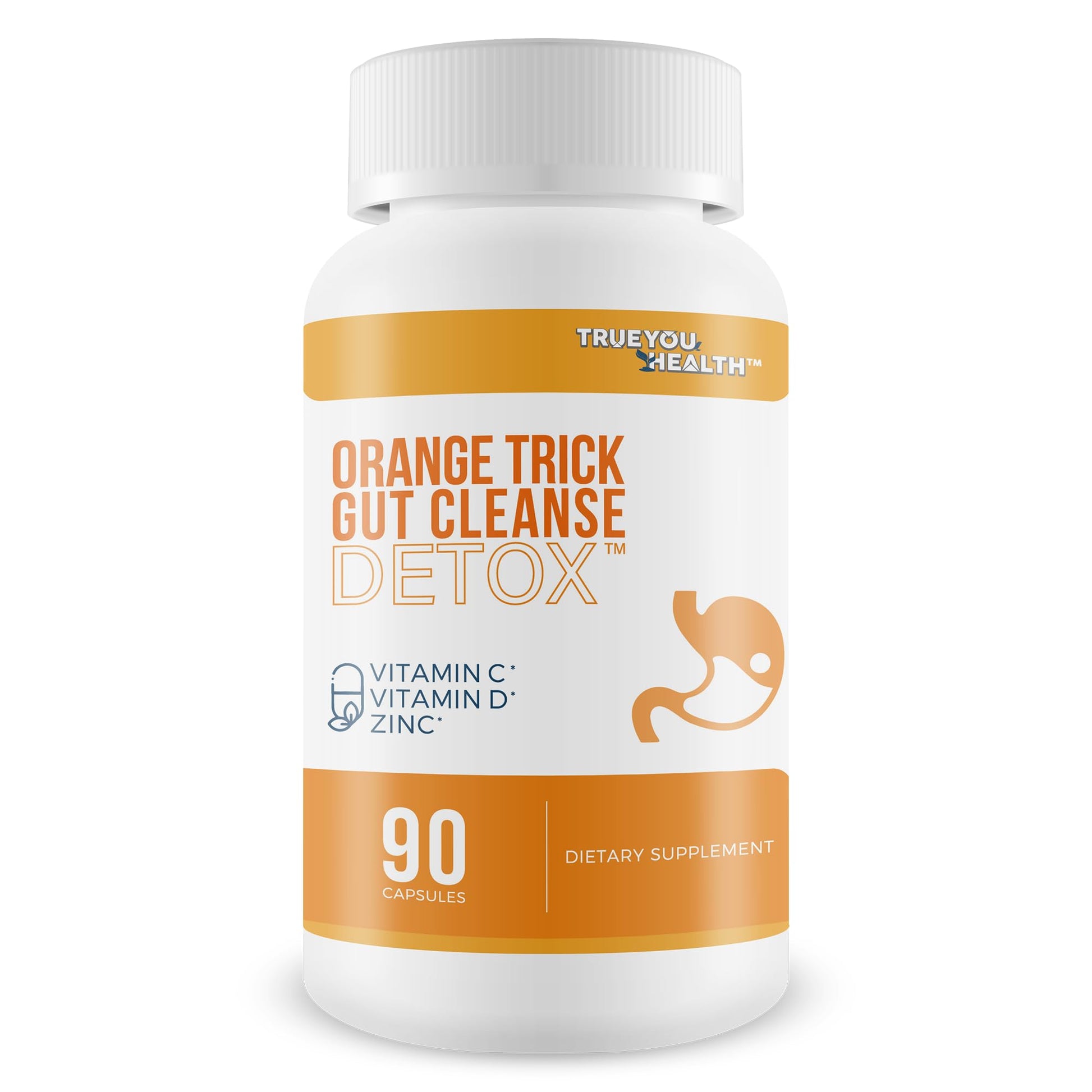 True You Health Orange Trick Gut Cleanse Detox Capsules, 90 Count