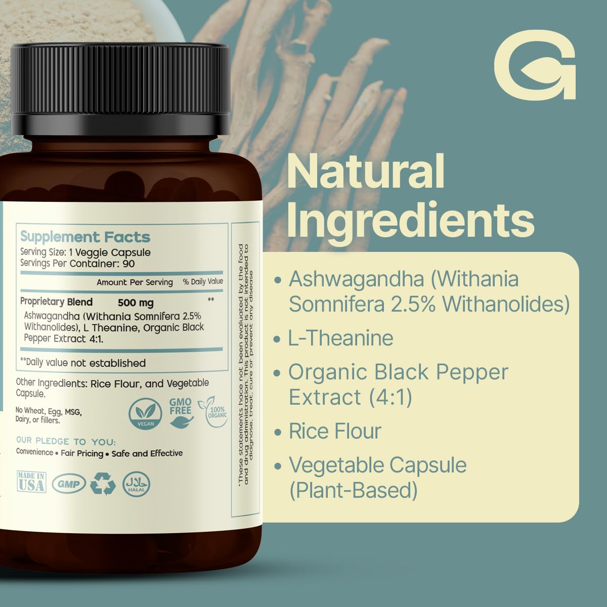 GREEN'S BEST Ashwagandha Capsules, 90 Count