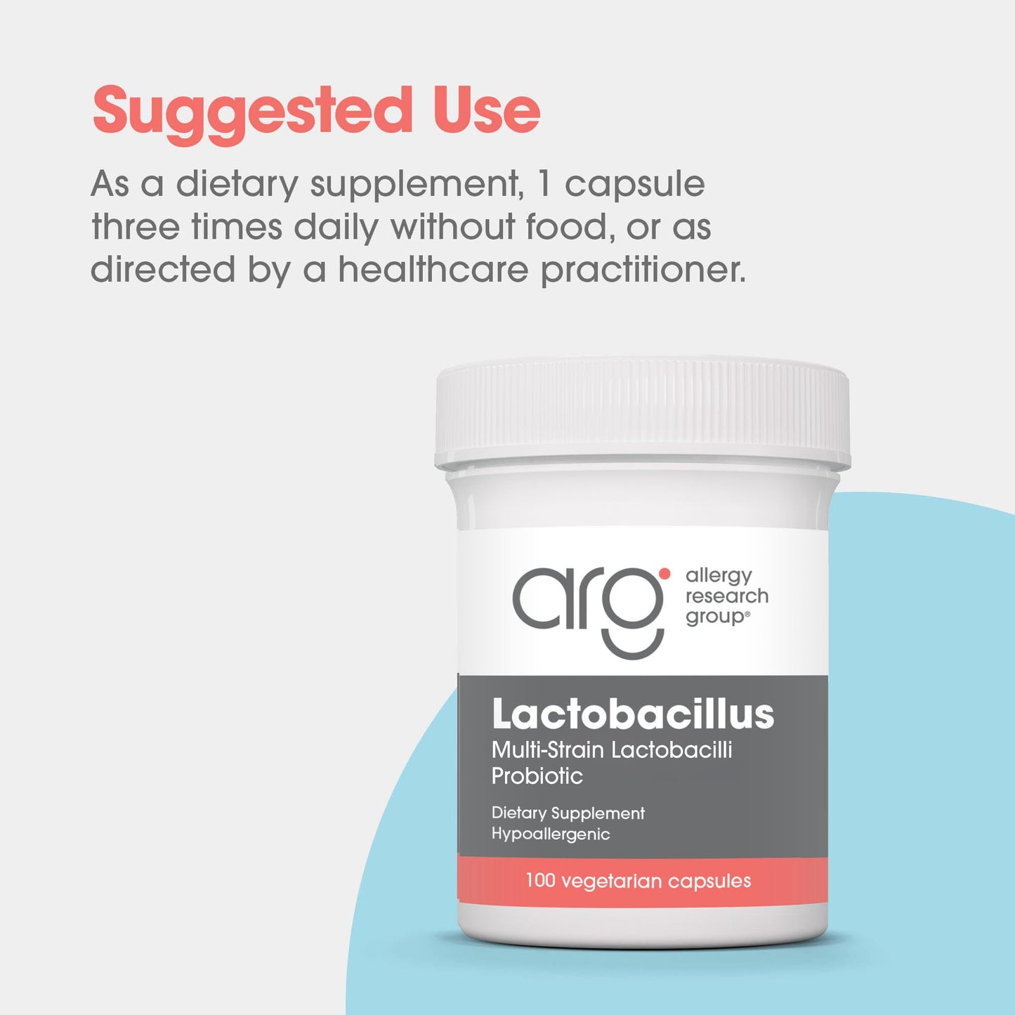 Allergy Research Group Lactobacillus Supplement Capsule 100 Count