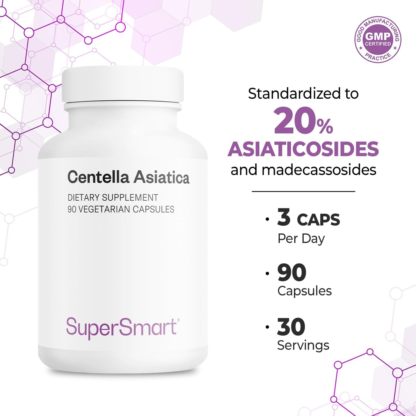 Supersmart Centella Asiatica Extract Capsule 90 Count