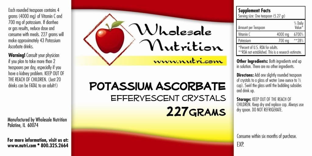 Wholesale Nutrition Potassium Ascorbate Powder 8 Ounces