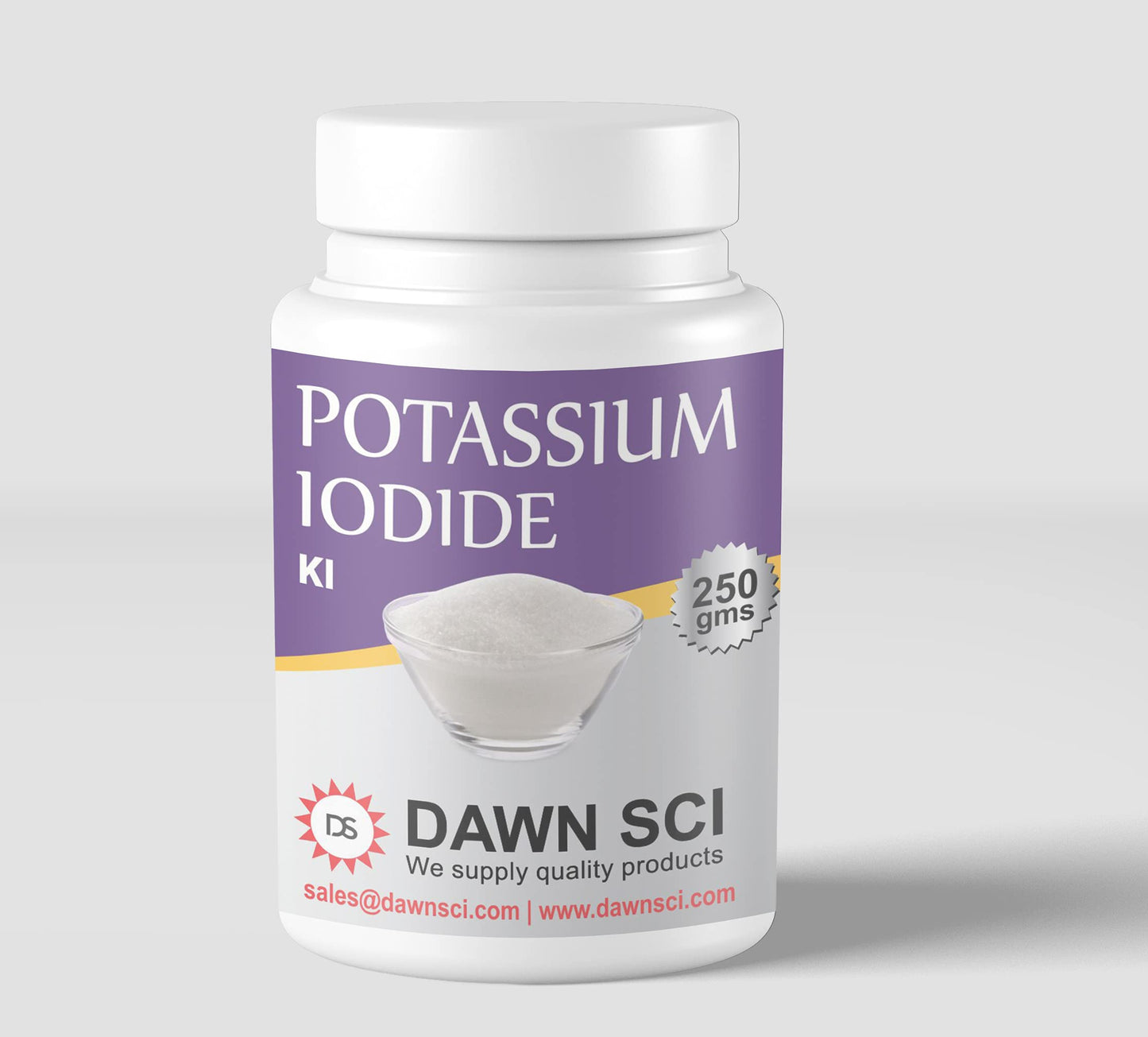 Dawn Scientific Inc. Potassium Iodide USP Grade 250 g Crystal, Powder