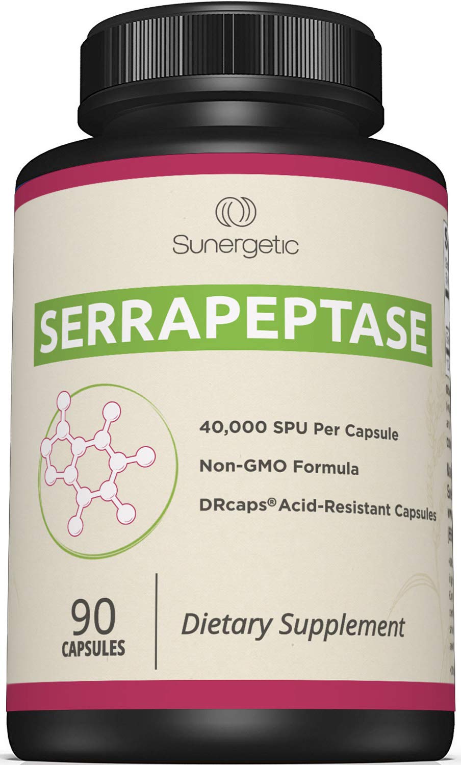 Sunergetic Serrapeptase Enzyme Supplement 90 Capsules