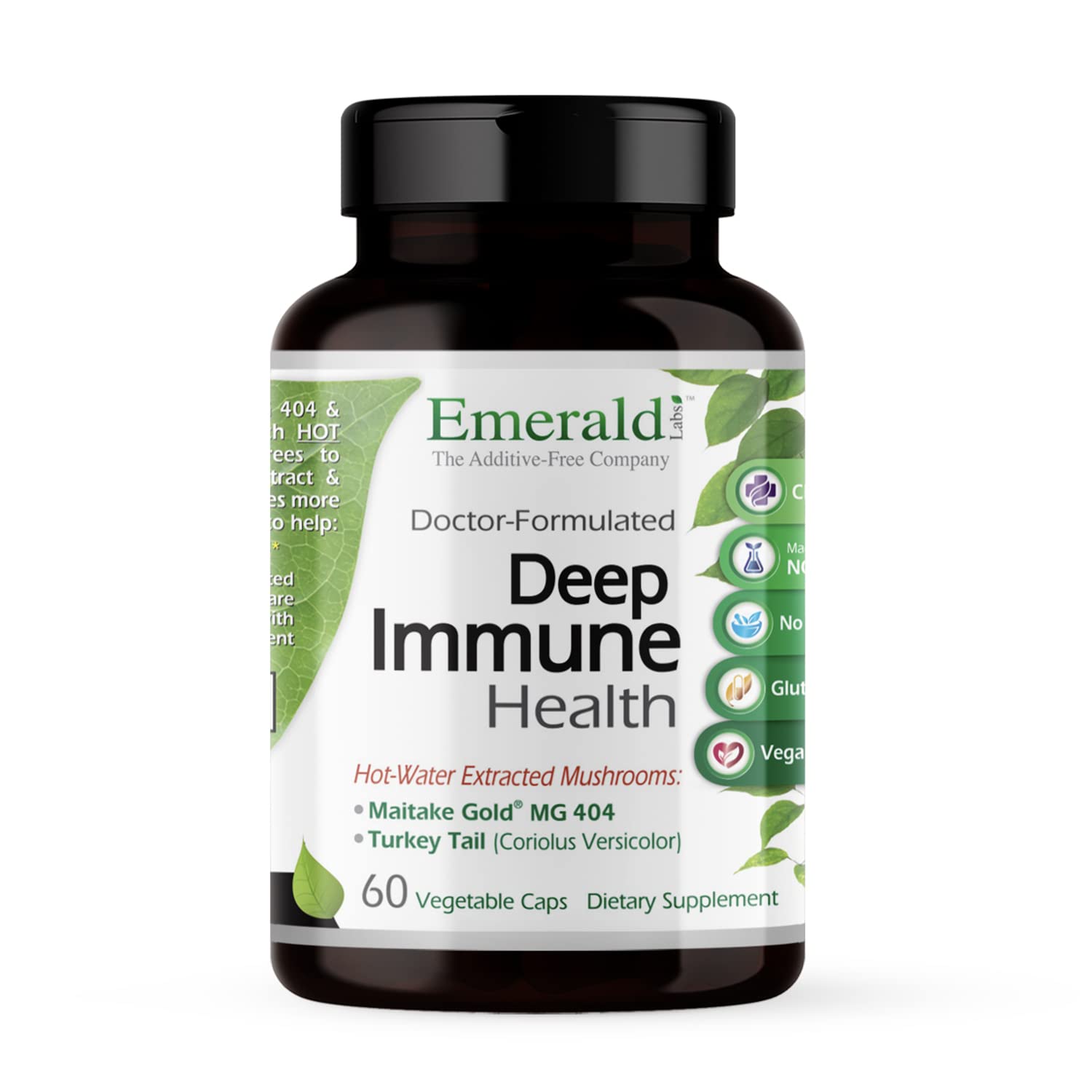 Emerald Labs Deep Immune Health Immune Support with Maitake Gold Mushrooms, Meriva Turmeric & Astragalus Extract Capsules, 60 Count