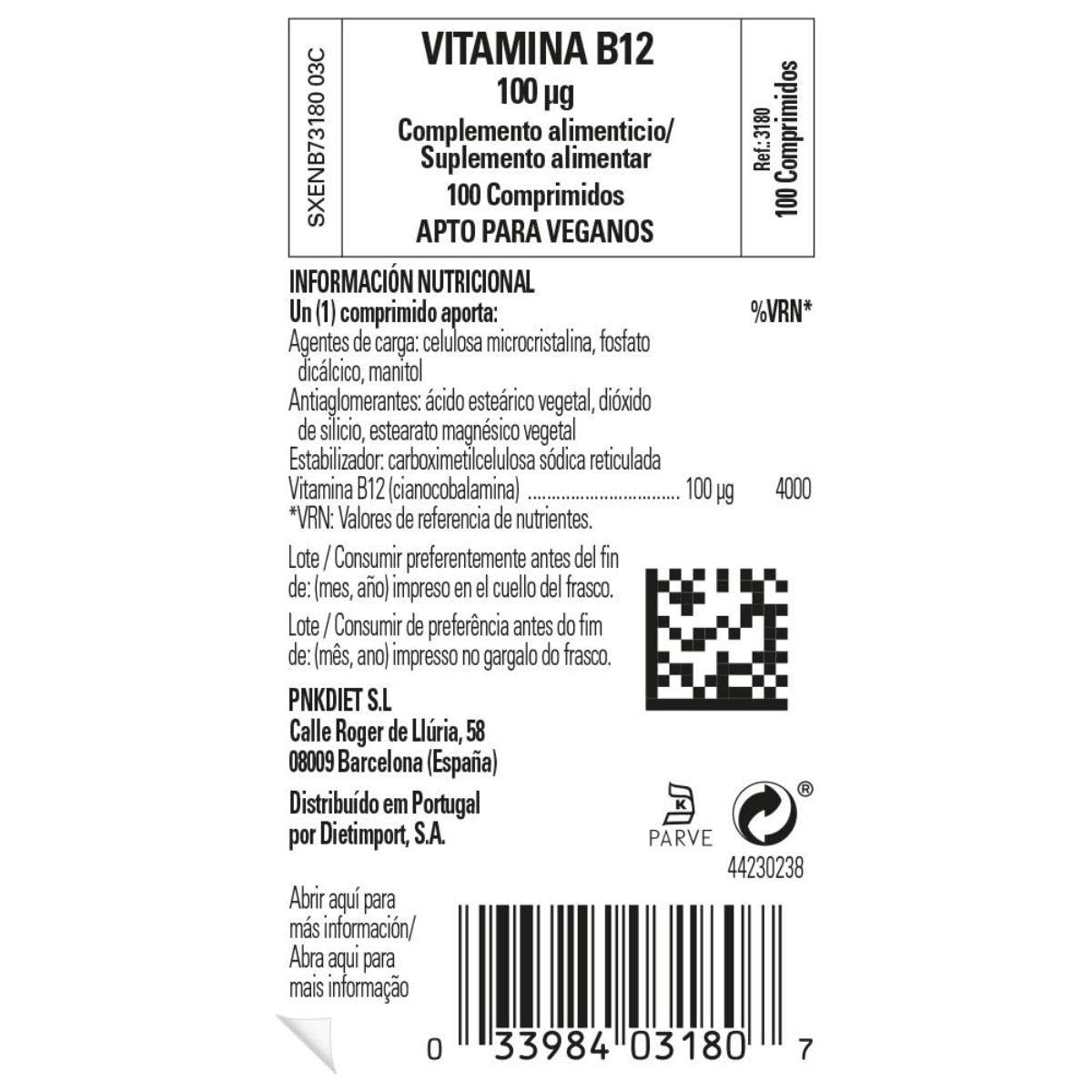 Solgar Vitamin B-12 100mcg Tablets 100 Count