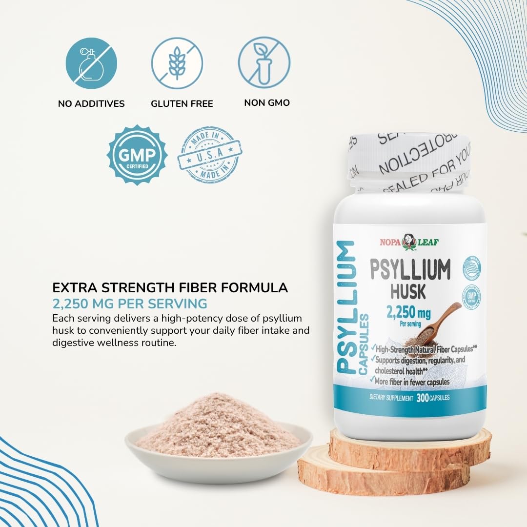 Nopalina NOPA Leaf Psyllium Husk Capsules 300
