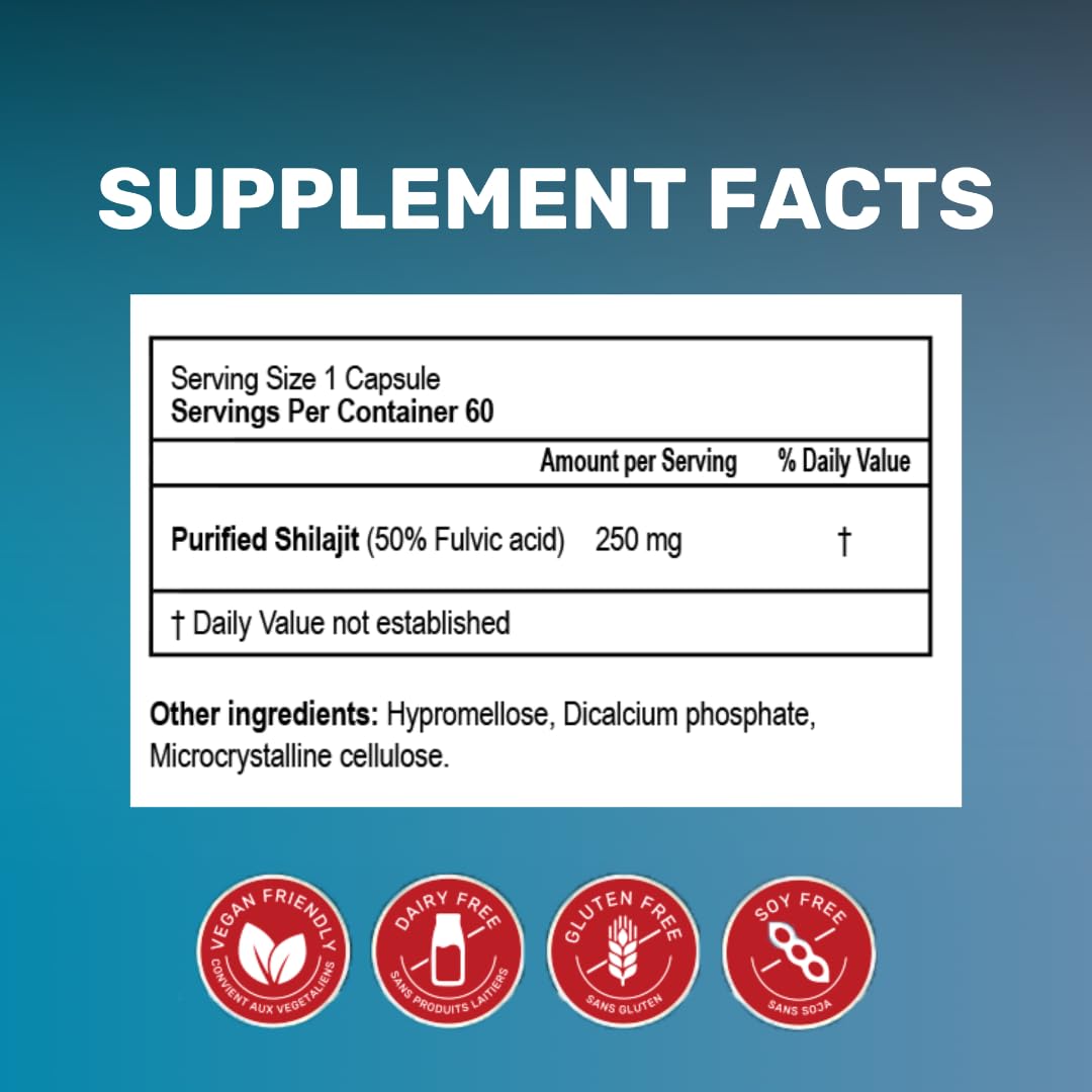 Rhoziva Shilajit Capsules 120 Count