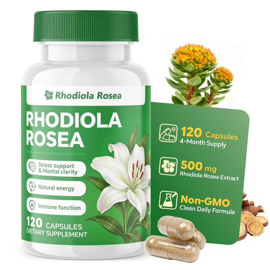 Blavenique Rhodiola Rosea Supplement 500mg Capsules, 120 Count