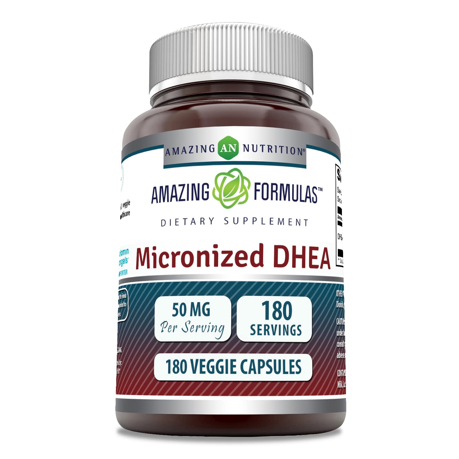 Amazing Nutrition Micronized DHEA Supplement Capsule 180 Count