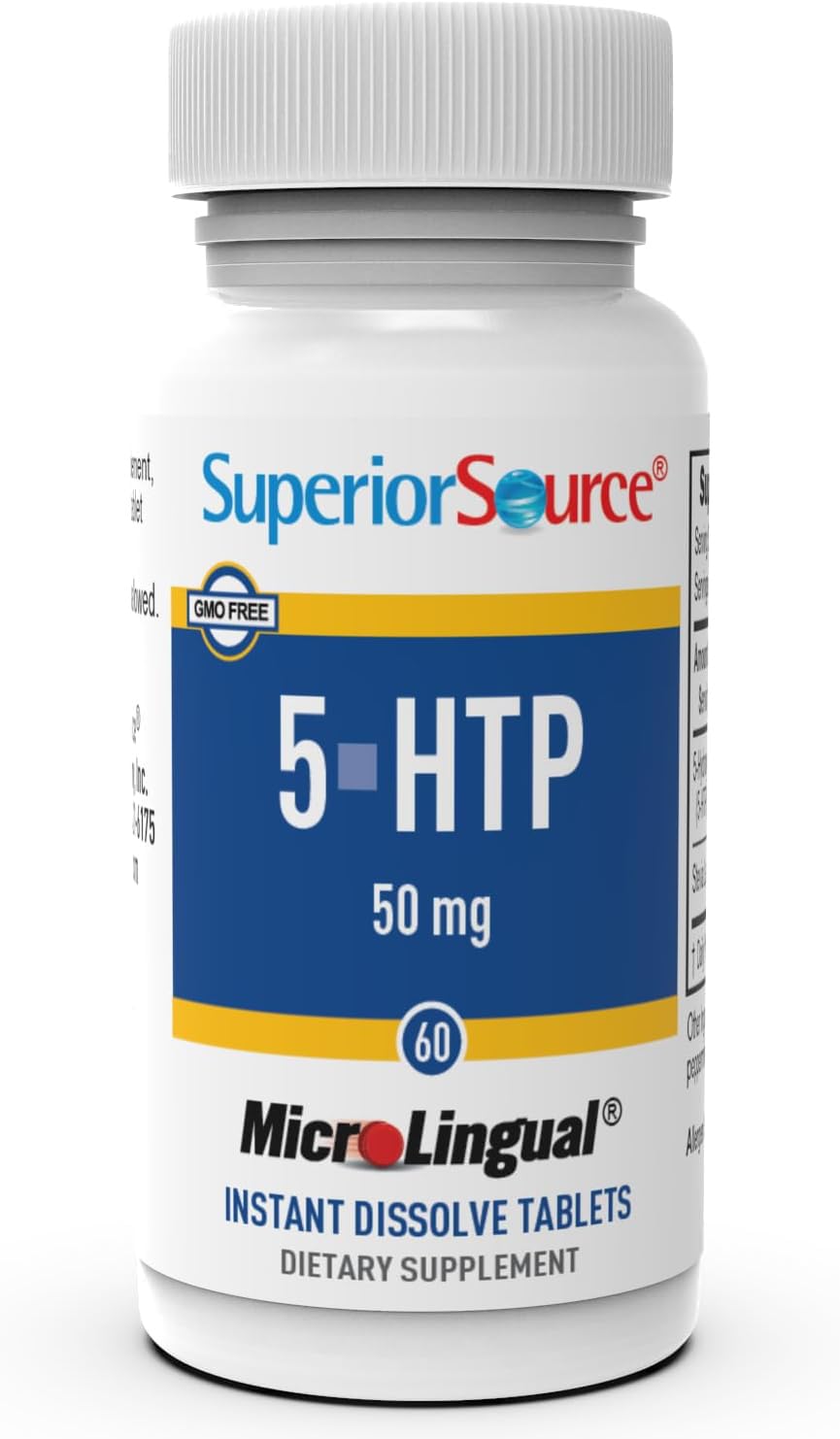 Superior Source 5-HTP 50 mg Tablets 60 Count