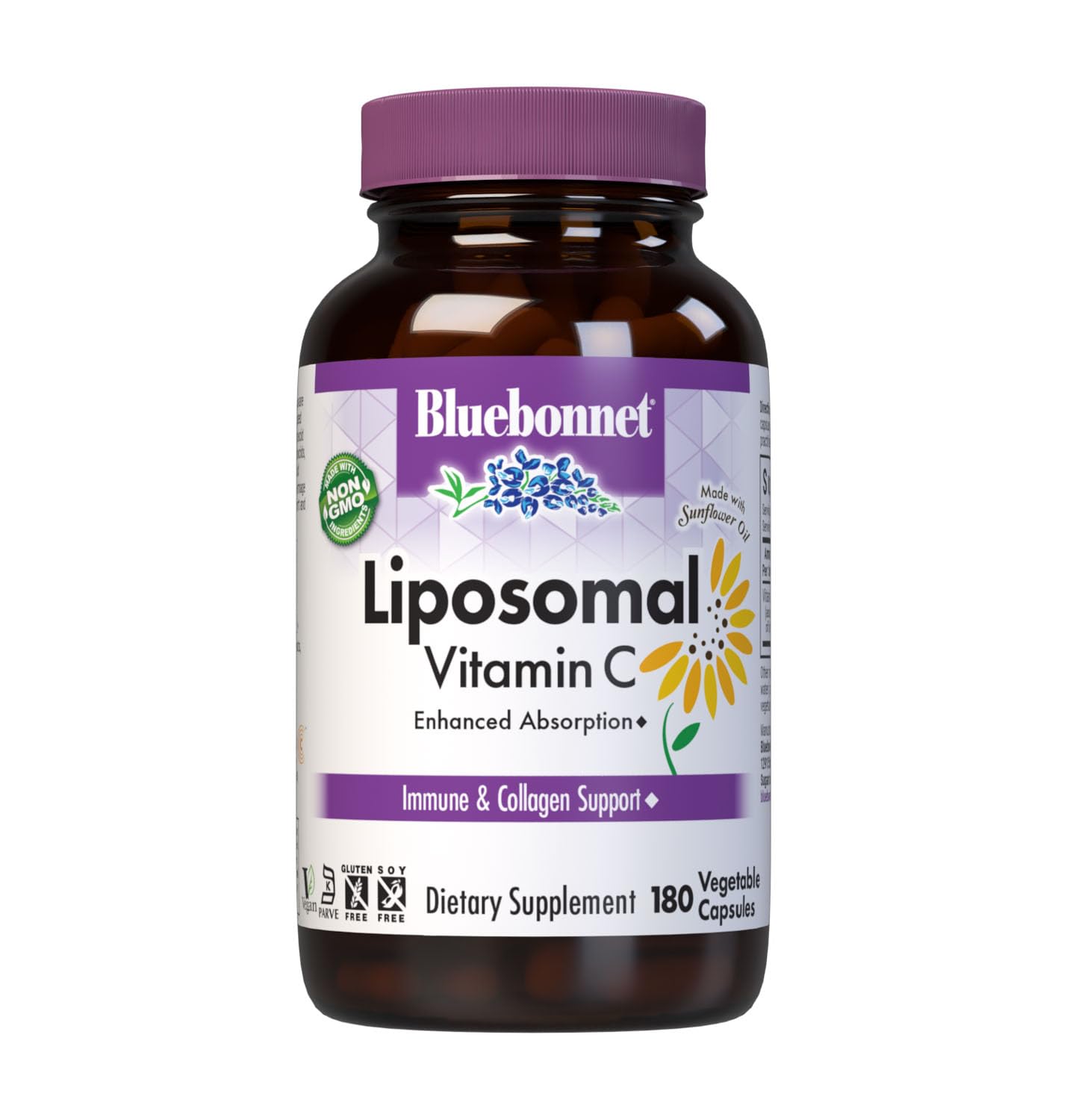 BlueBonnet Liposomal Vitamin C 1000 mg Capsule, 180 Count