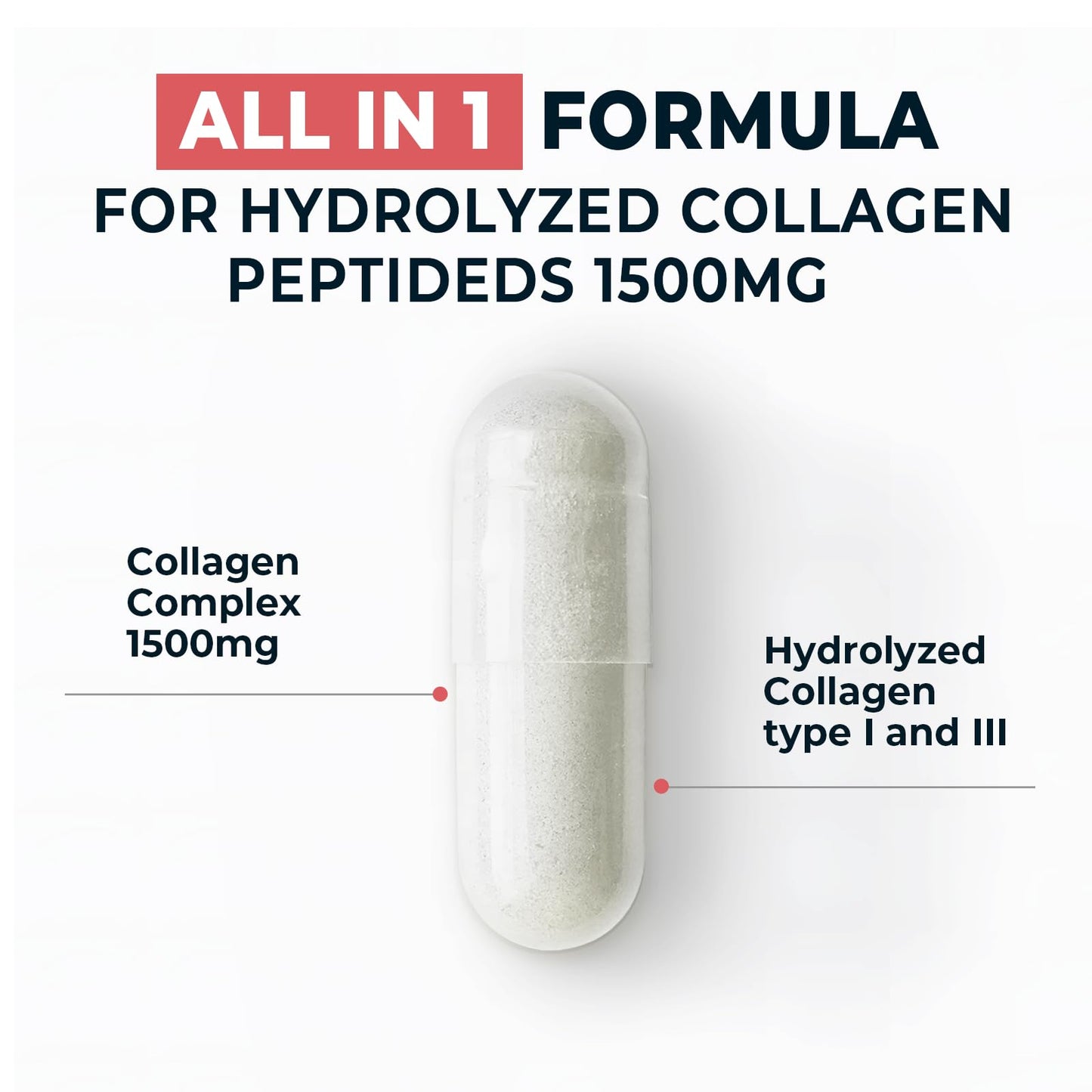 Divinity Nutra Collagen Complex Premium Supplement 1500 Mg Collagen Type I & III Hydrolyzed Multi Collagen Capsules, Non-GMO, 120 Veggie Capsules