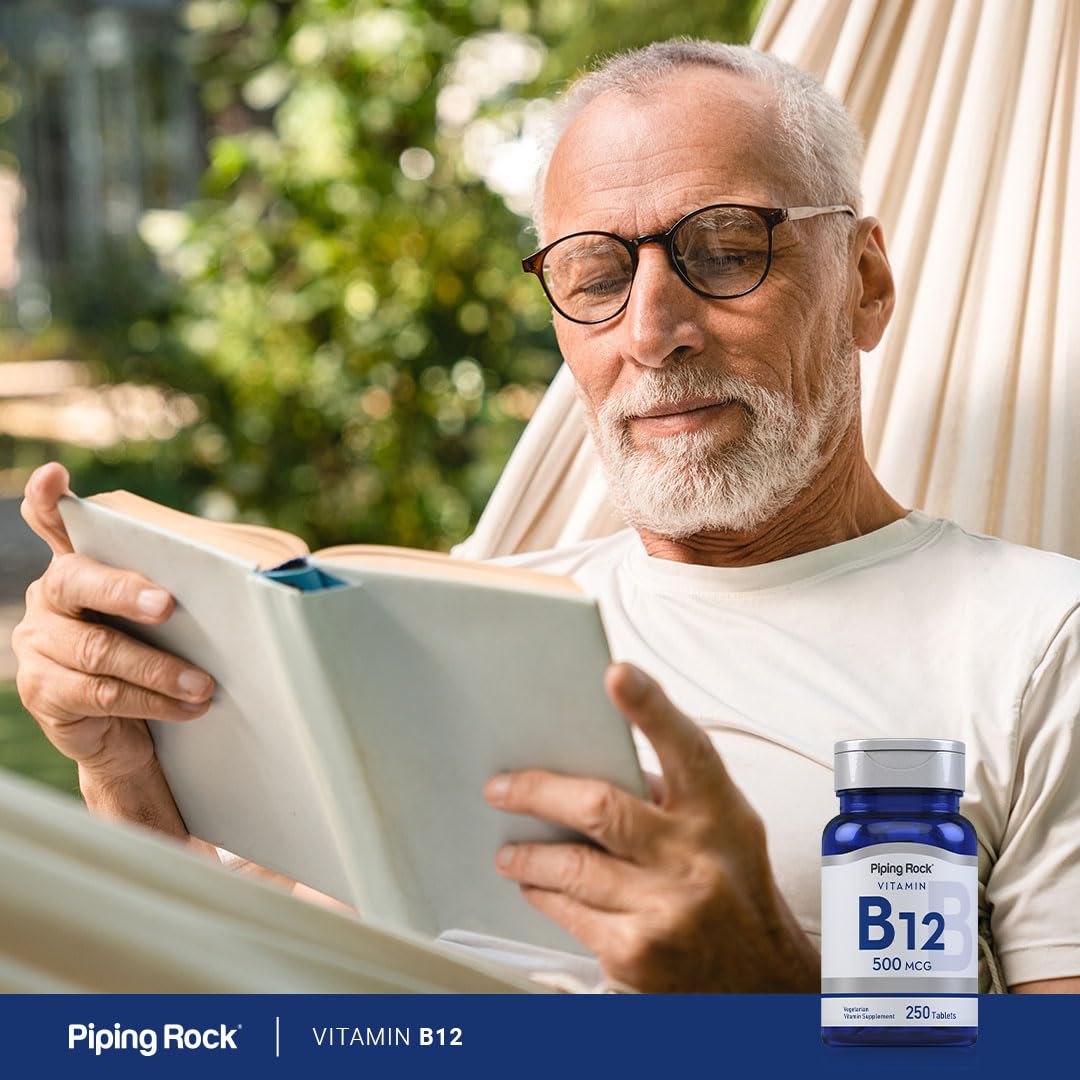 Piping Rock Vitamin B12 500 mcg Tablet, 250 Tablets