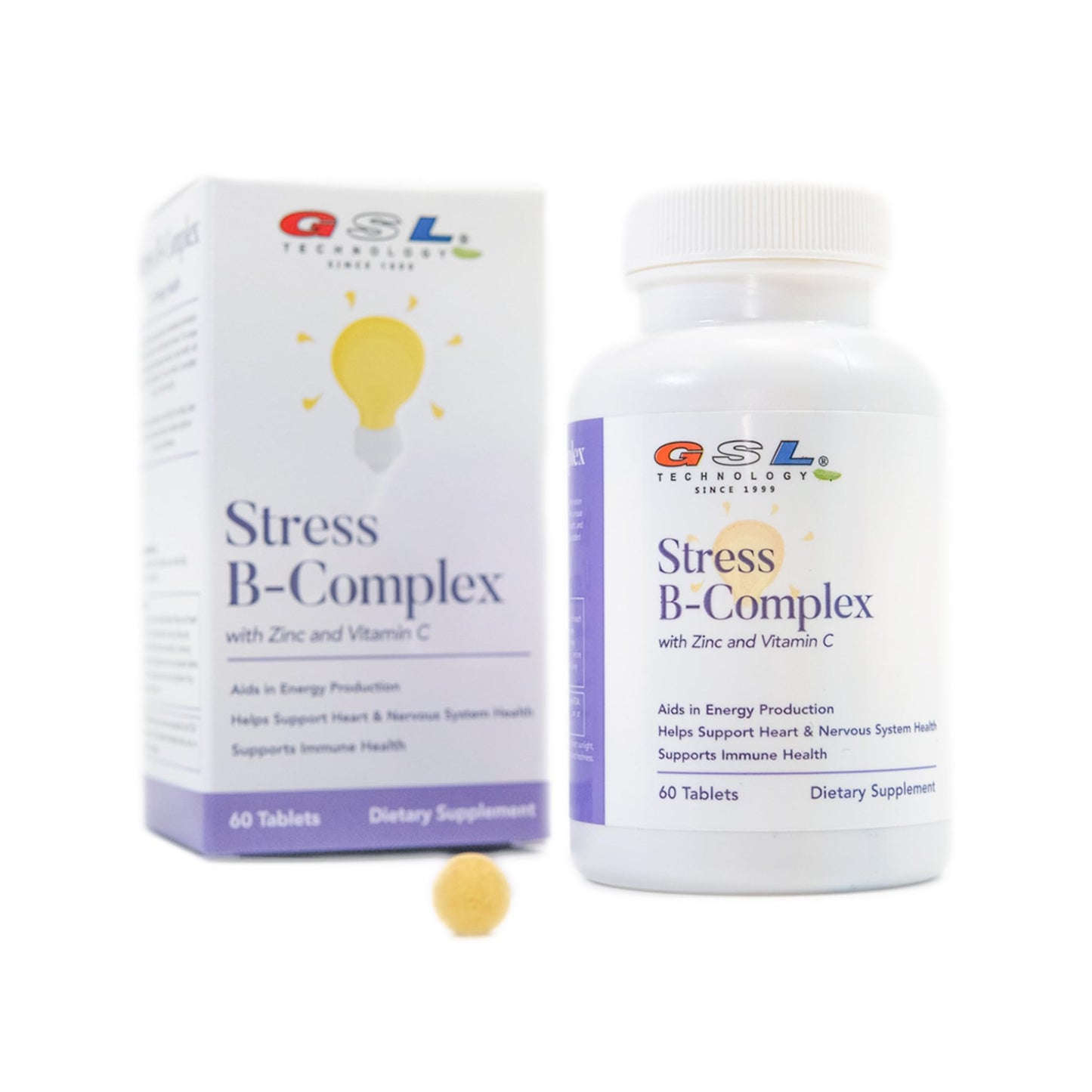 GSL Technology Vitamin B-Complex Tablets, 60 Count