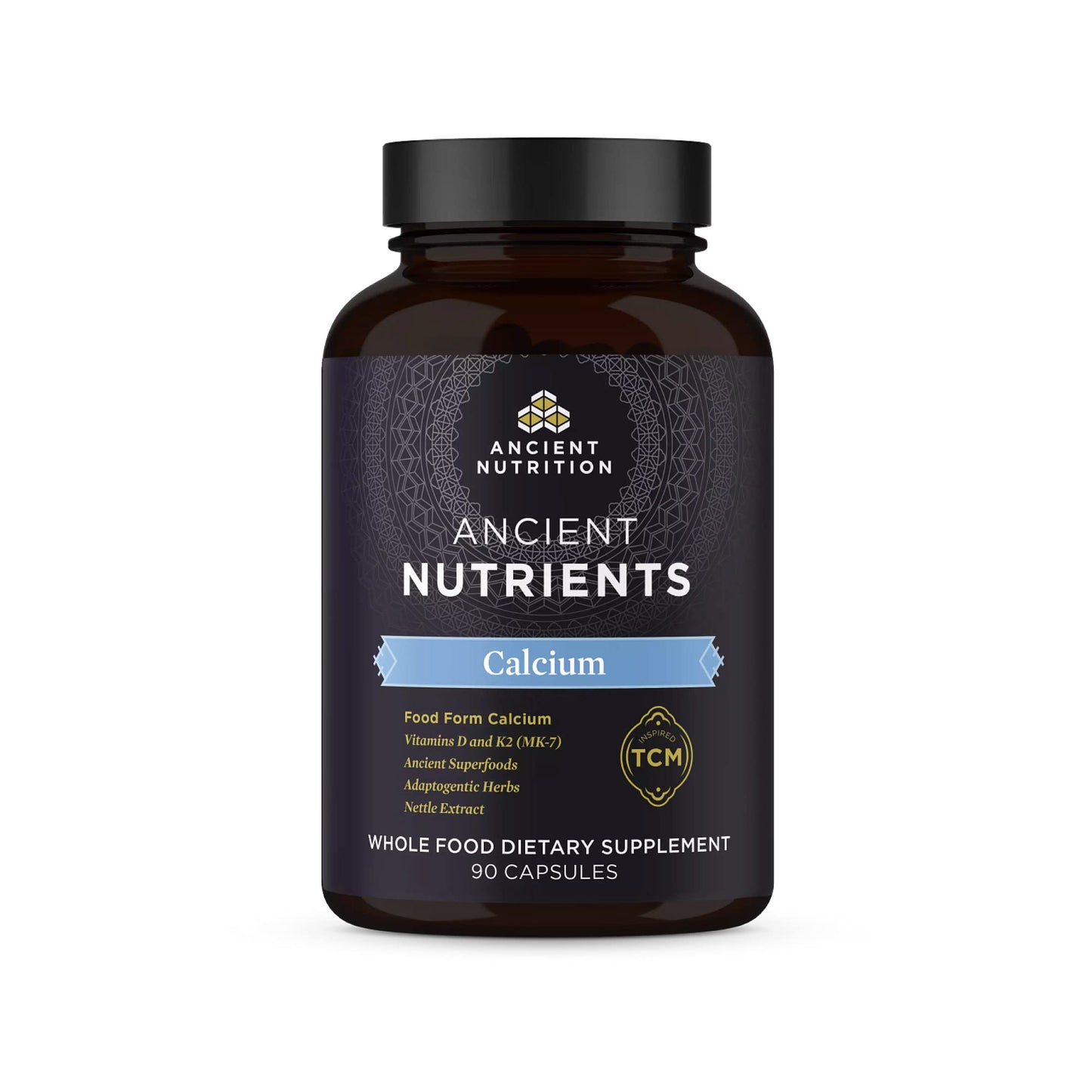Ancient Nutrition Calcium Supplement + Vitamin D + K2 Capsule, 90 Count
