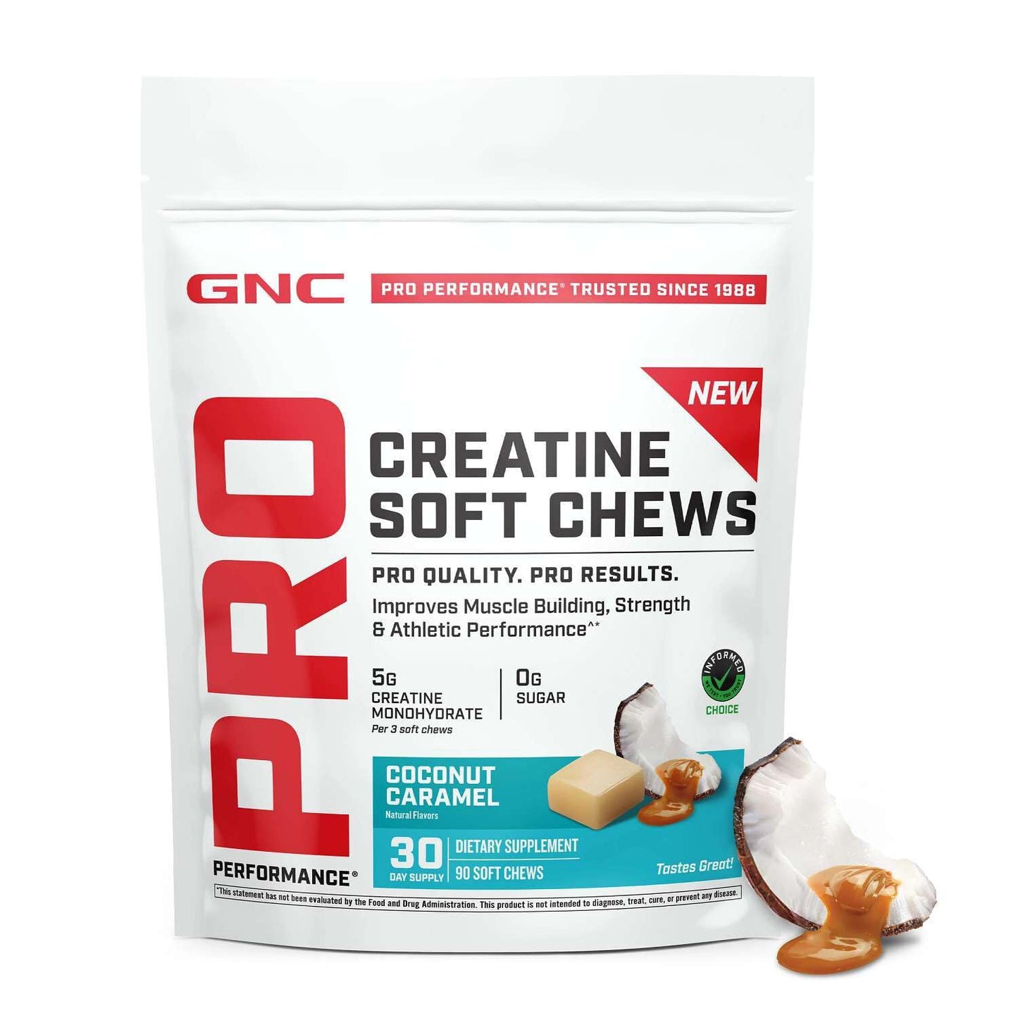 GNC Pro Performance Creatine Chewable 90 Count