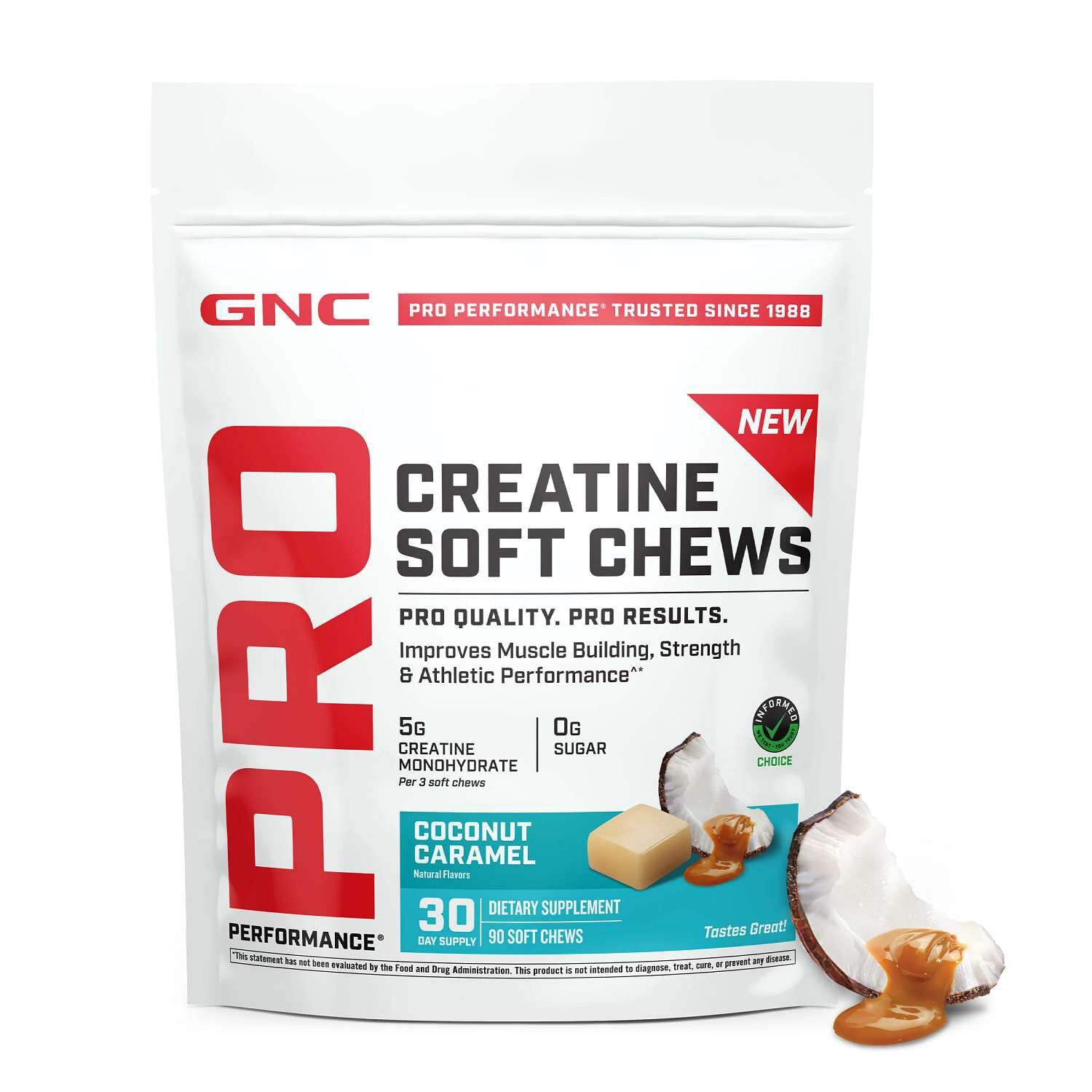 GNC Pro Performance Creatine Chewable 90 Count