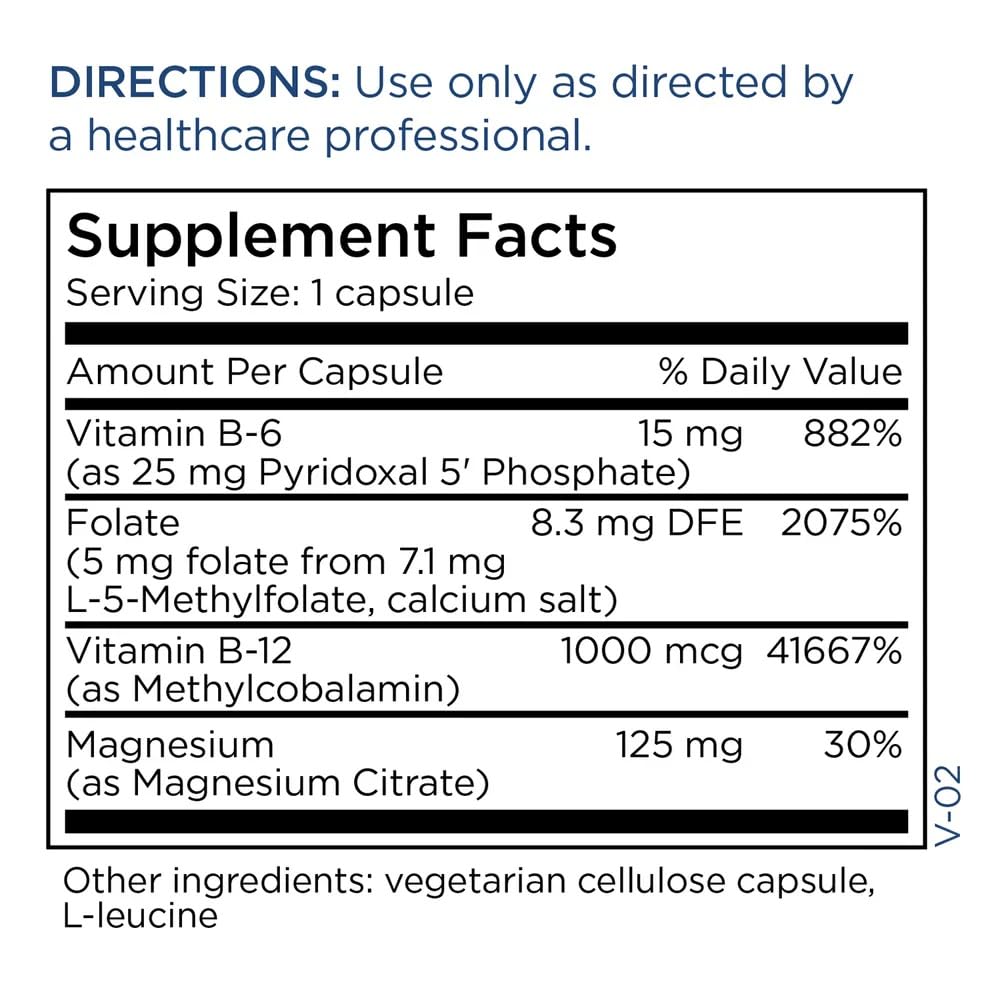 MethylPro Cofactors + L-Methylfolate 5 mg Capsules, 30 Count