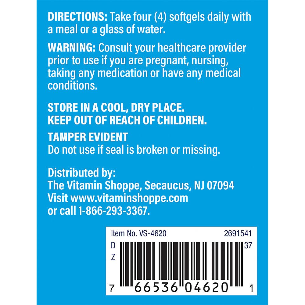 The Vitamin Shoppe Magnesium Glycinate 400 mg Softgels 120 Count