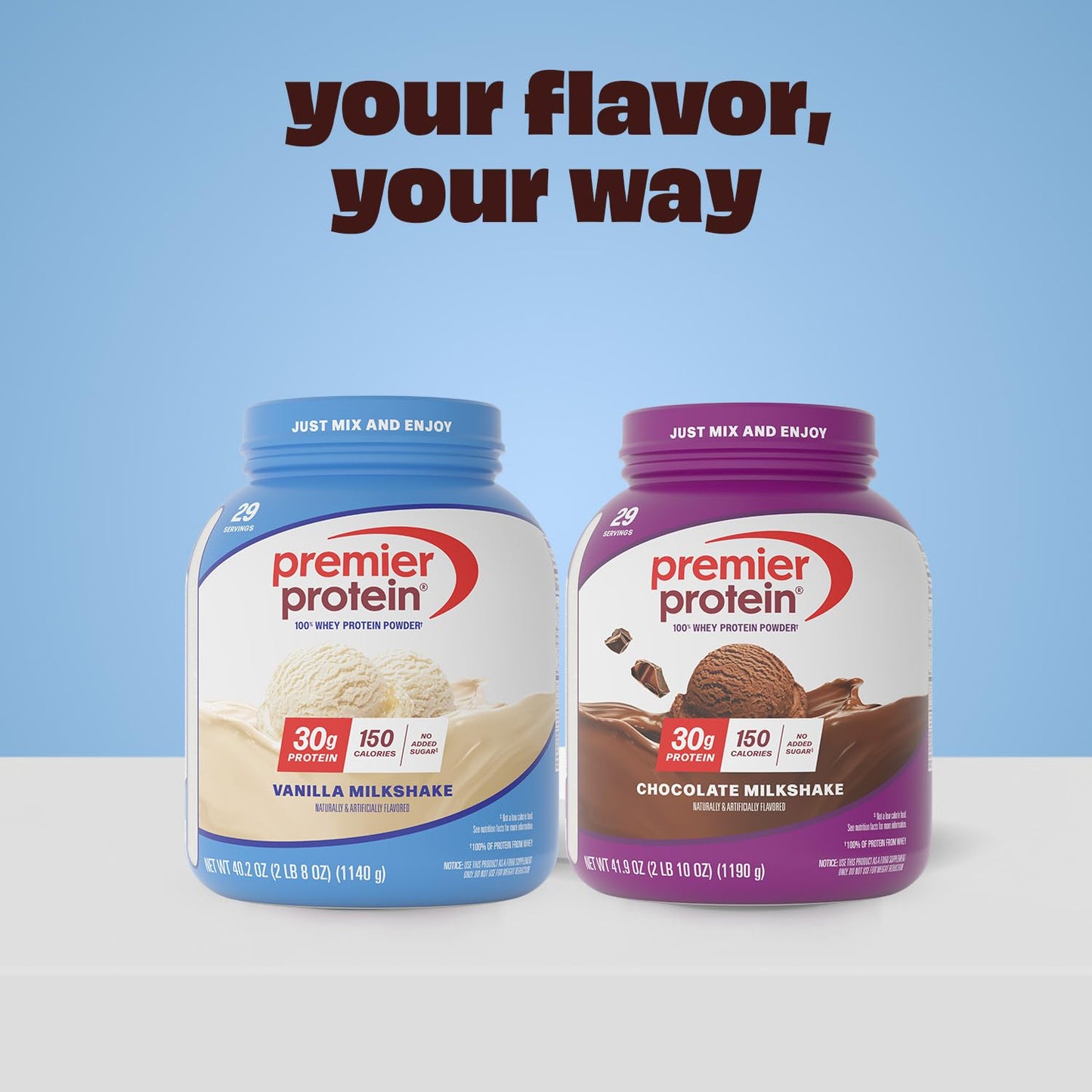 Premier Protein 30g High Protein Powder, 100% Whey, Vanilla, 40.2 Servings