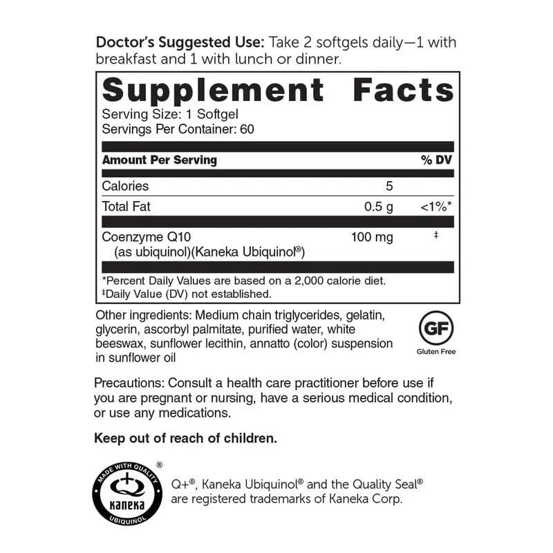 DR.WHITAKER Bioactive Q Ubiquinol 100 mg Softgel 1