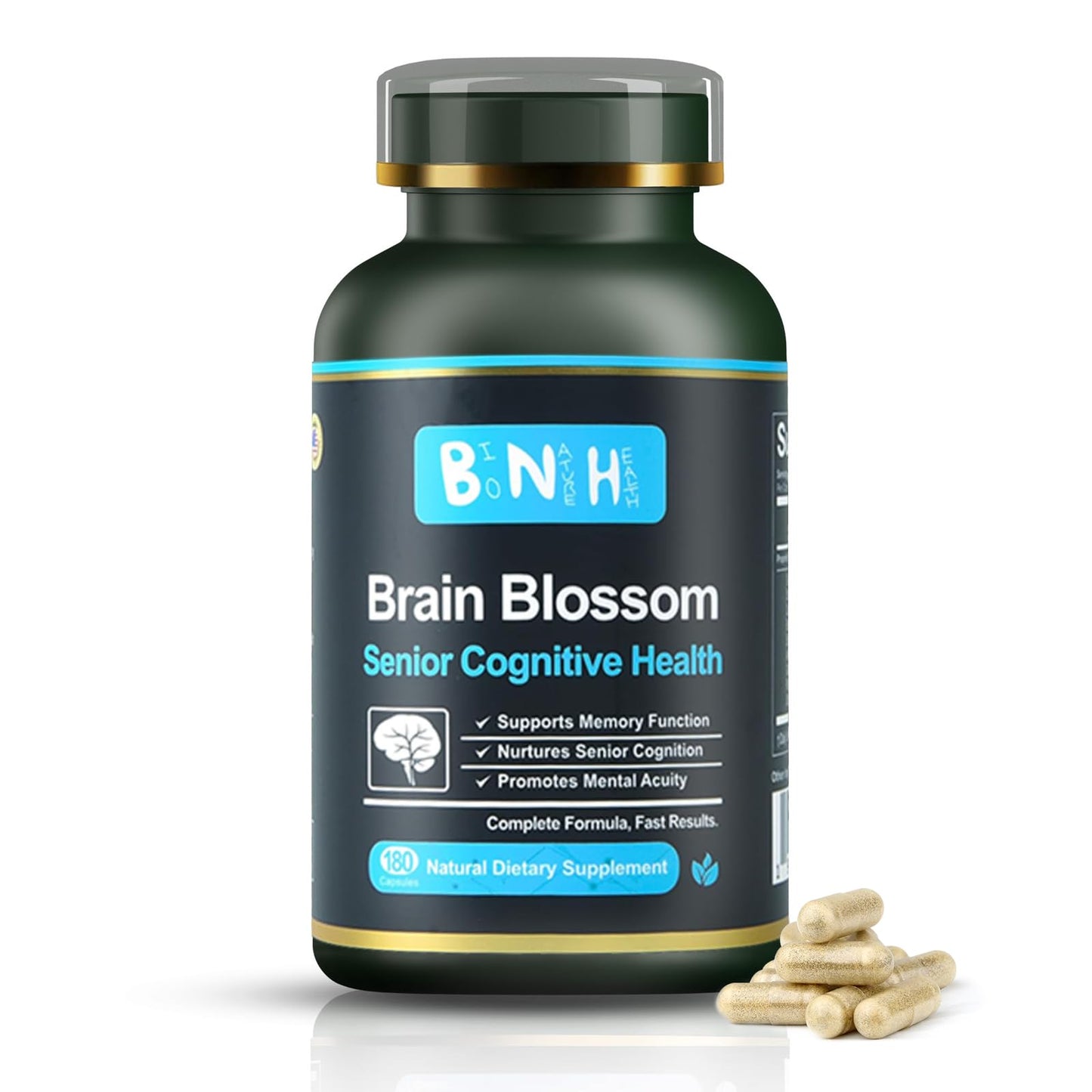 BNH Brain Blossom Brain Supplement for Memory & Focus Capsules 180