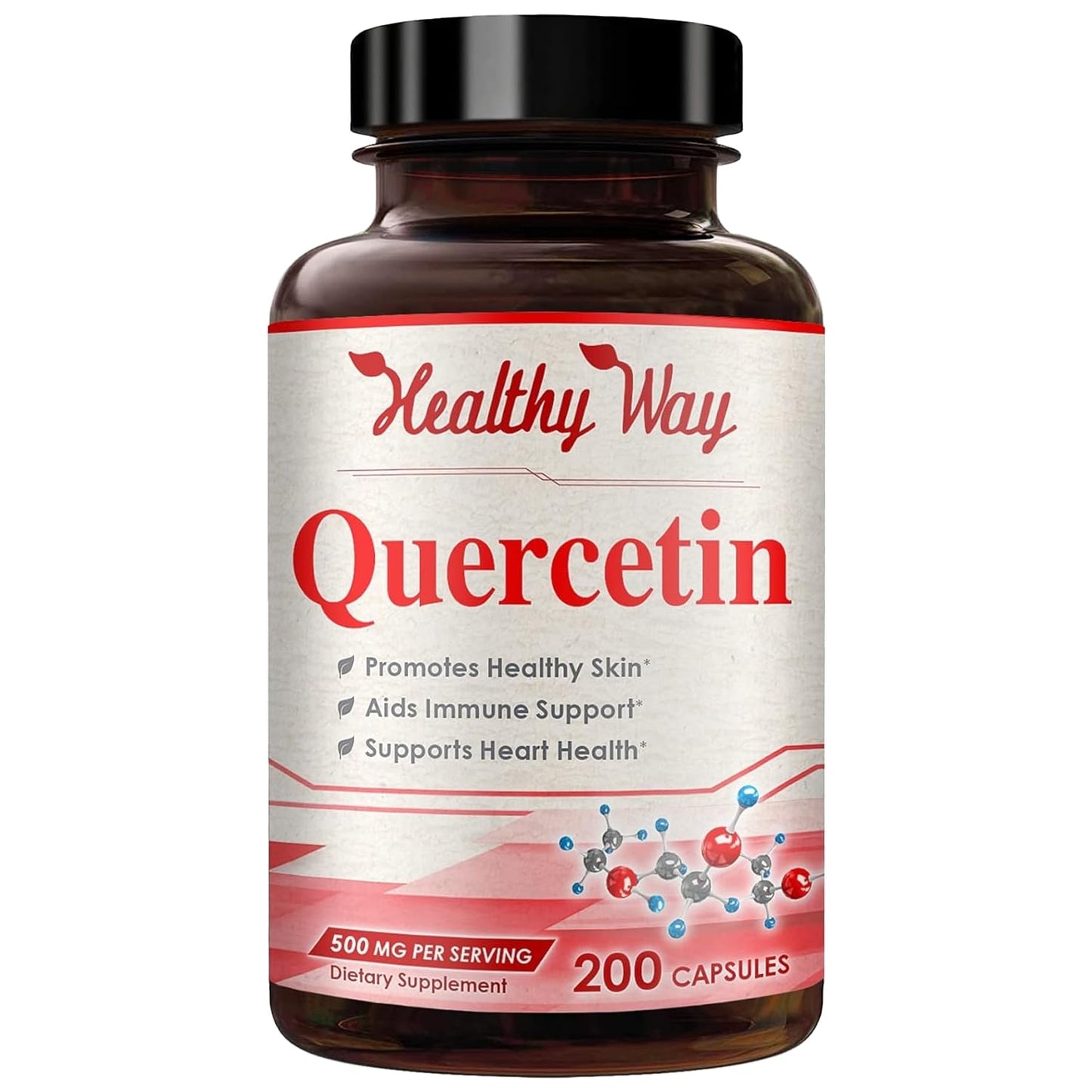 Healthy Way Quercetin 500mg Capsules, 200 Count