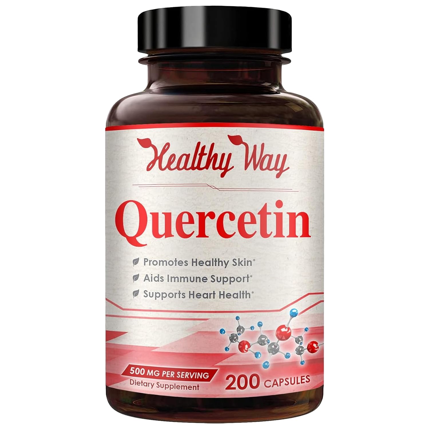 Healthy Way Quercetin 500mg Capsules, 200 Count
