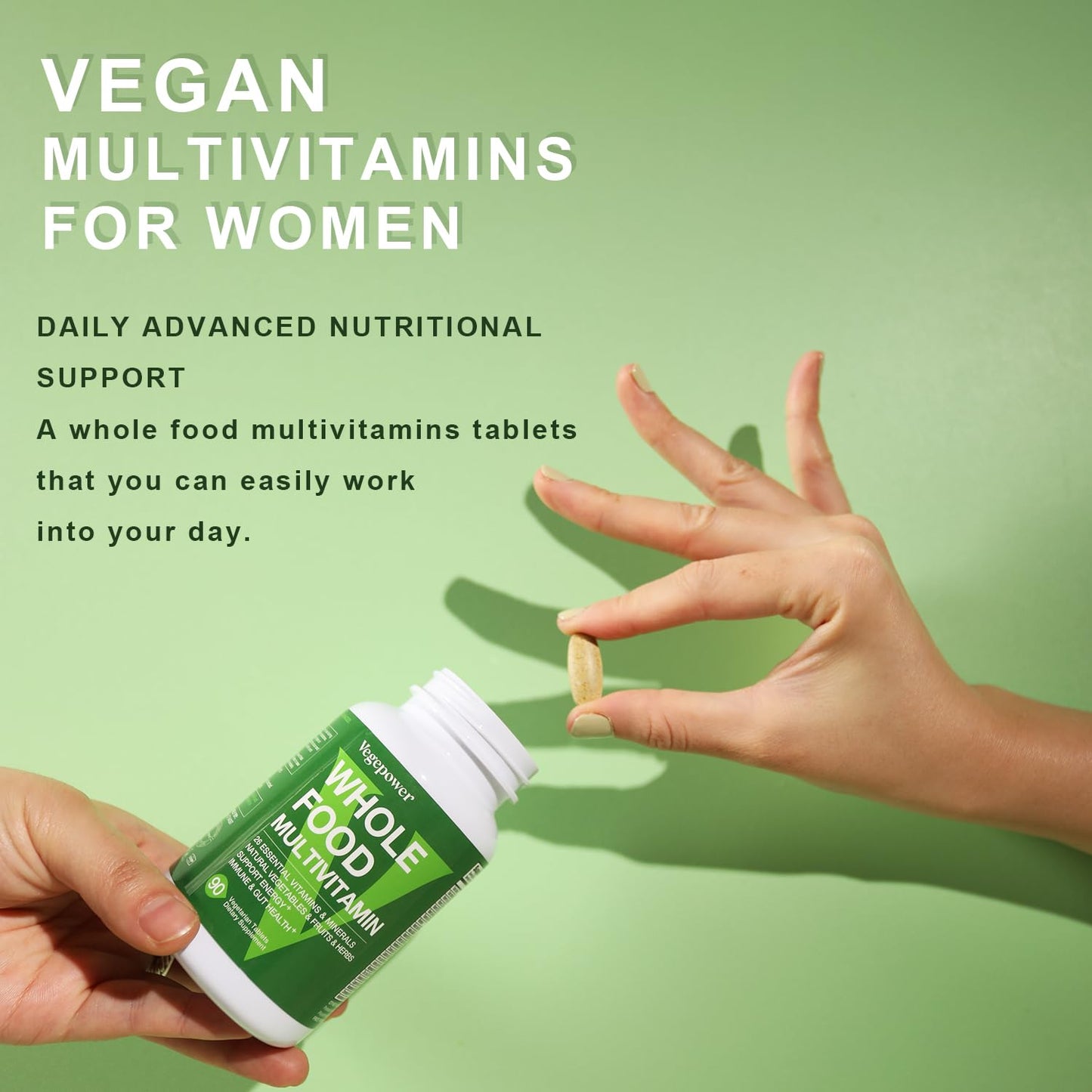 VEGEPOWER Vegan Whole Food Multivitamin, 180 Tablets
