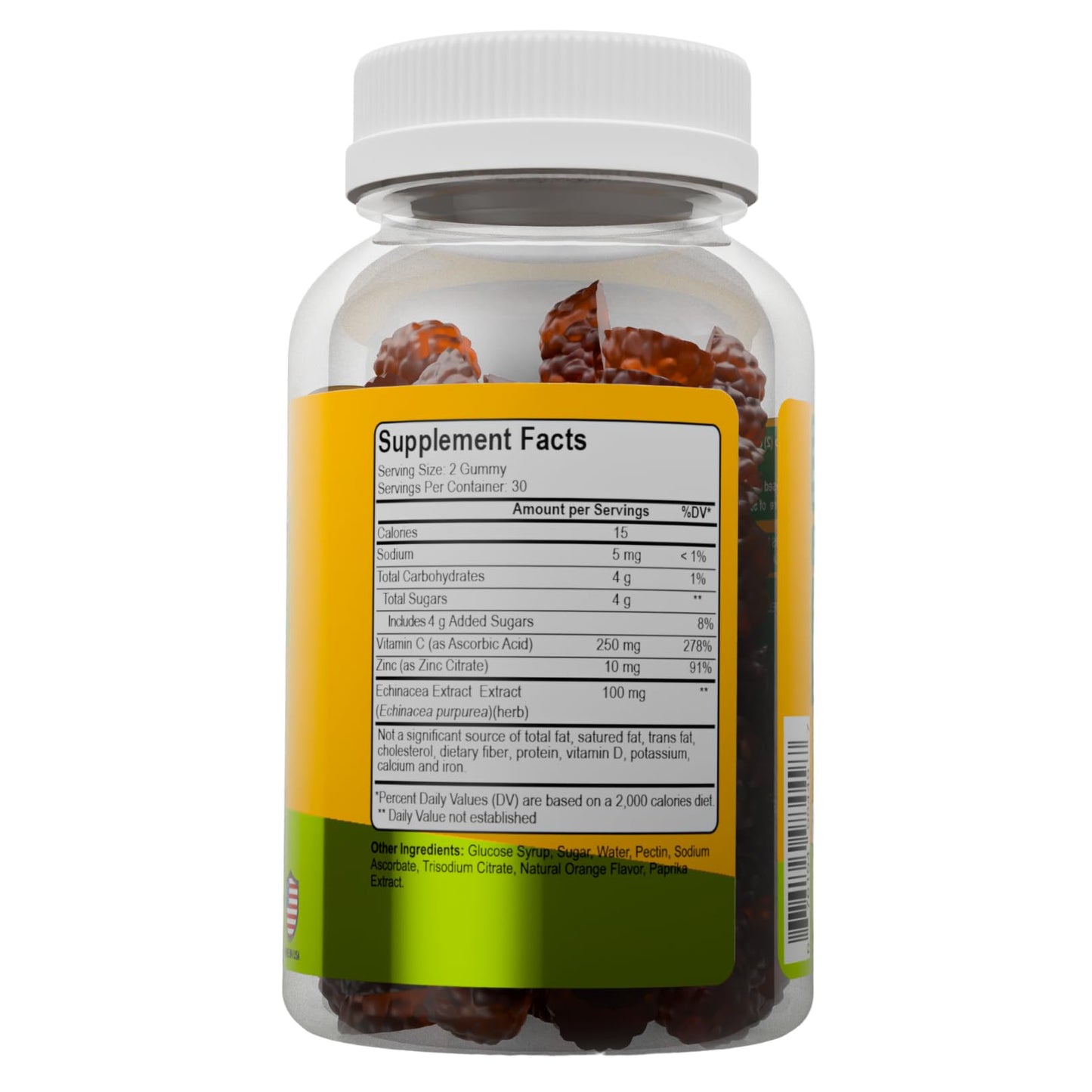 ALFA VITAMINS Immune Support Gummies with Vitamin C Plus Zinc & Echinacea, 60 Count