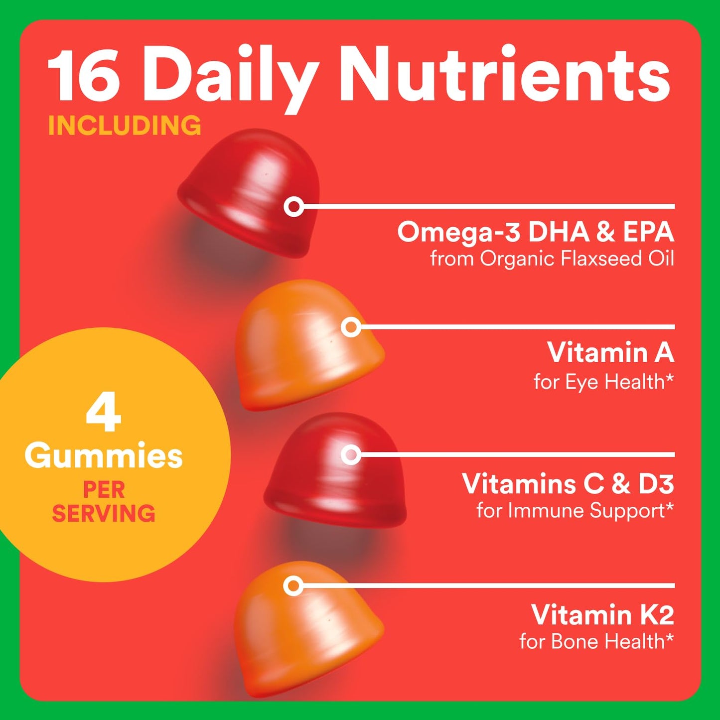 SmartyPants Organic Kids Multivitamin Gummies, 120 Count