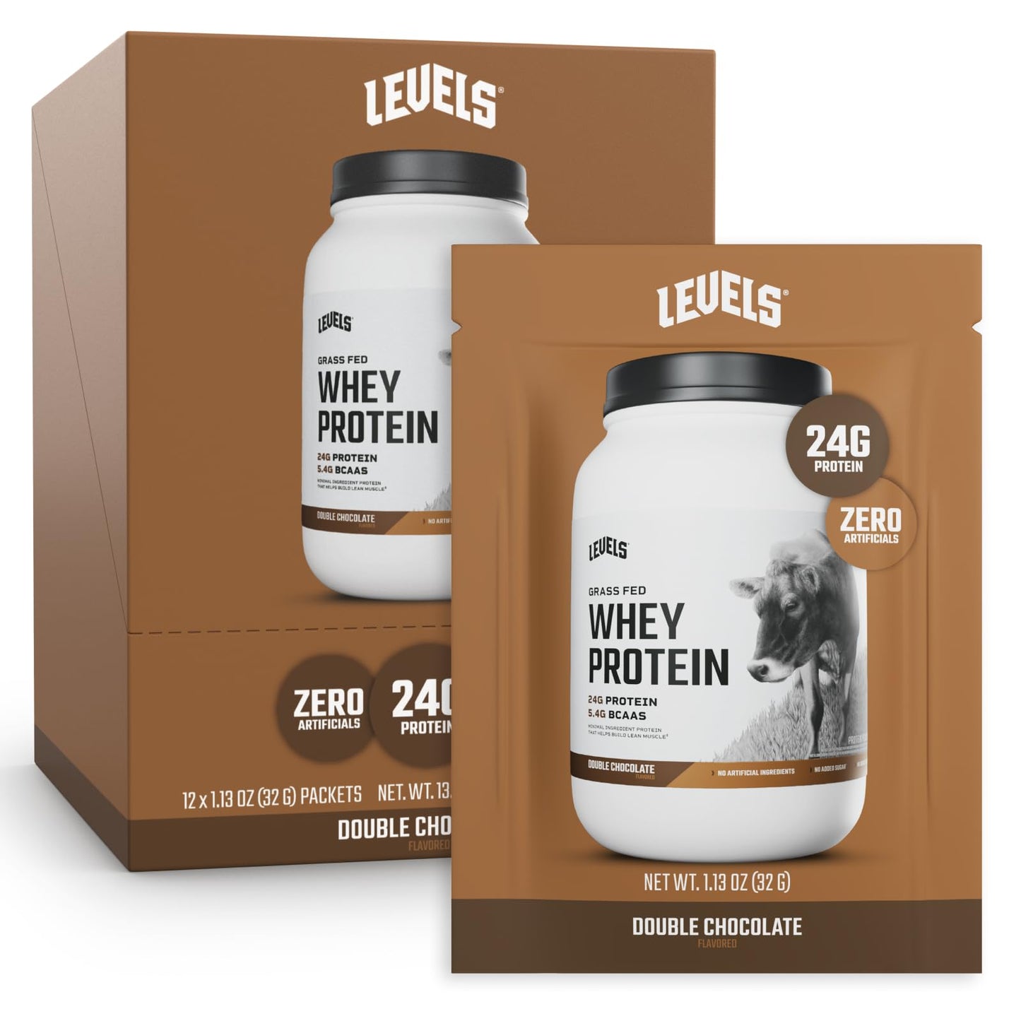 Levels Nutrition Grass Fed Whey Protein Powder 14 Count