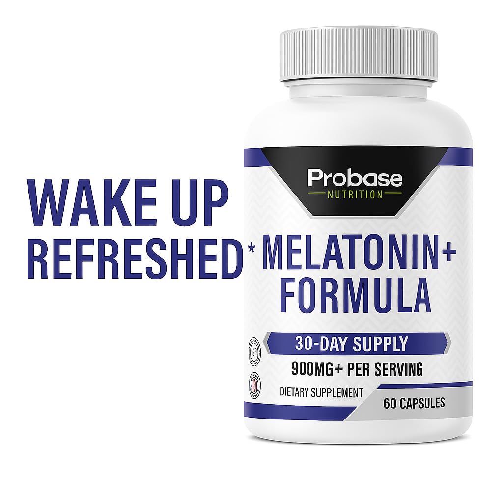 Probase Nutrition Melatonin+ Formula Capsules, 60 Count
