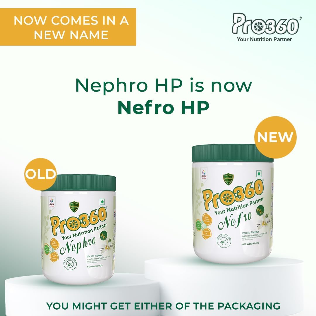 Generic Nefro HP Powder 400g - High Protein Nutritional Supplement Enriched with L-Taurine, L-Carnitine - No Added Sugar, Vanilla Flavour 14.1096