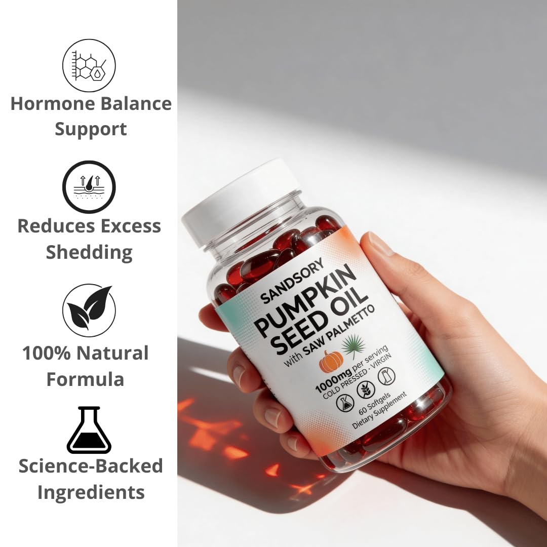 TOIKLL Pumpkin Seed Oil Capsule, 60 Capsules
