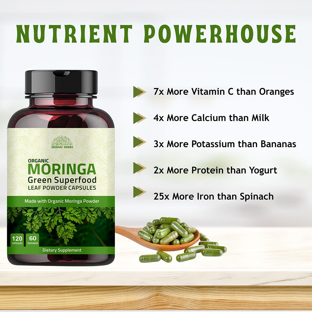 Hebhac Herbs Organic Moringa Powder 120