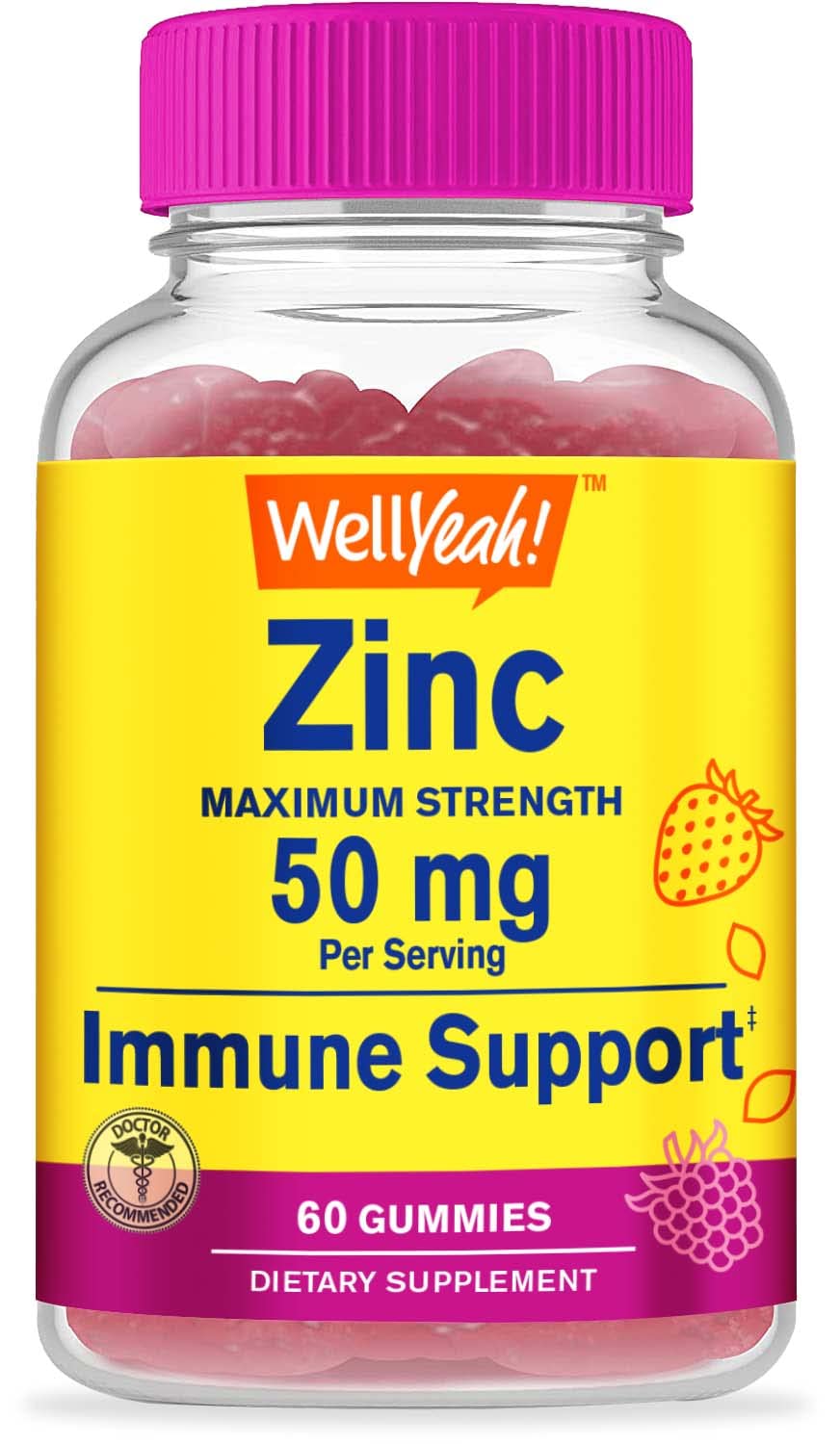 WellYeah Zinc Gummies 50 mg Gummy 60 Count