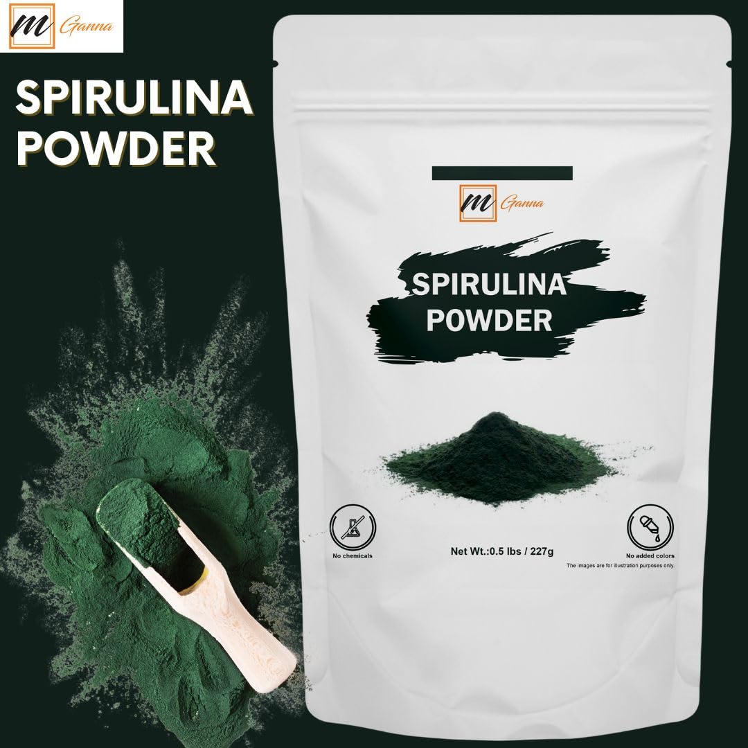 mGanna 100% Spirulina Powder, 3.5 Ounce (Pack of 1)