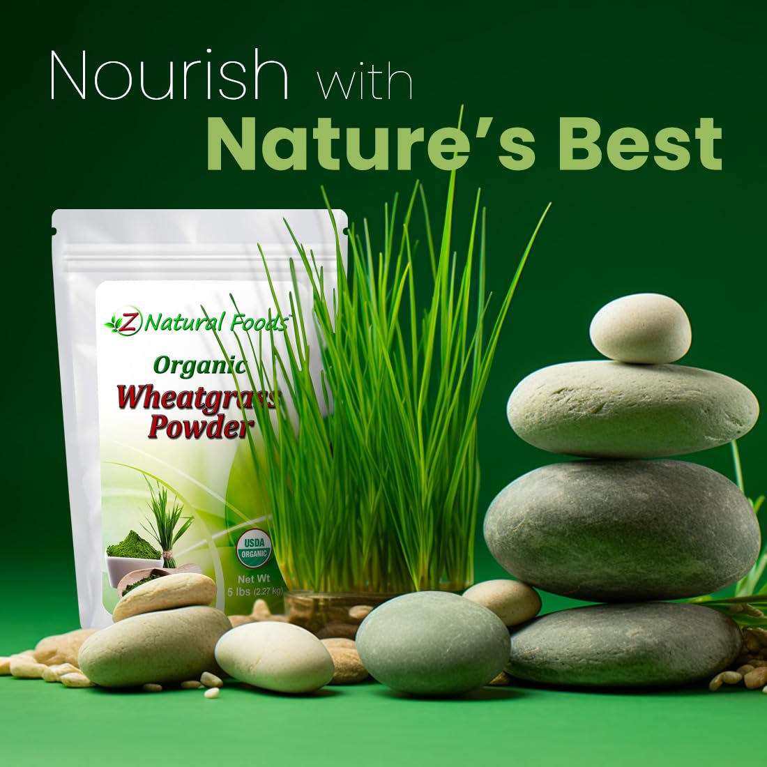 Z Natural Foods Organic Wheatgrass Powder 80 Ounce
