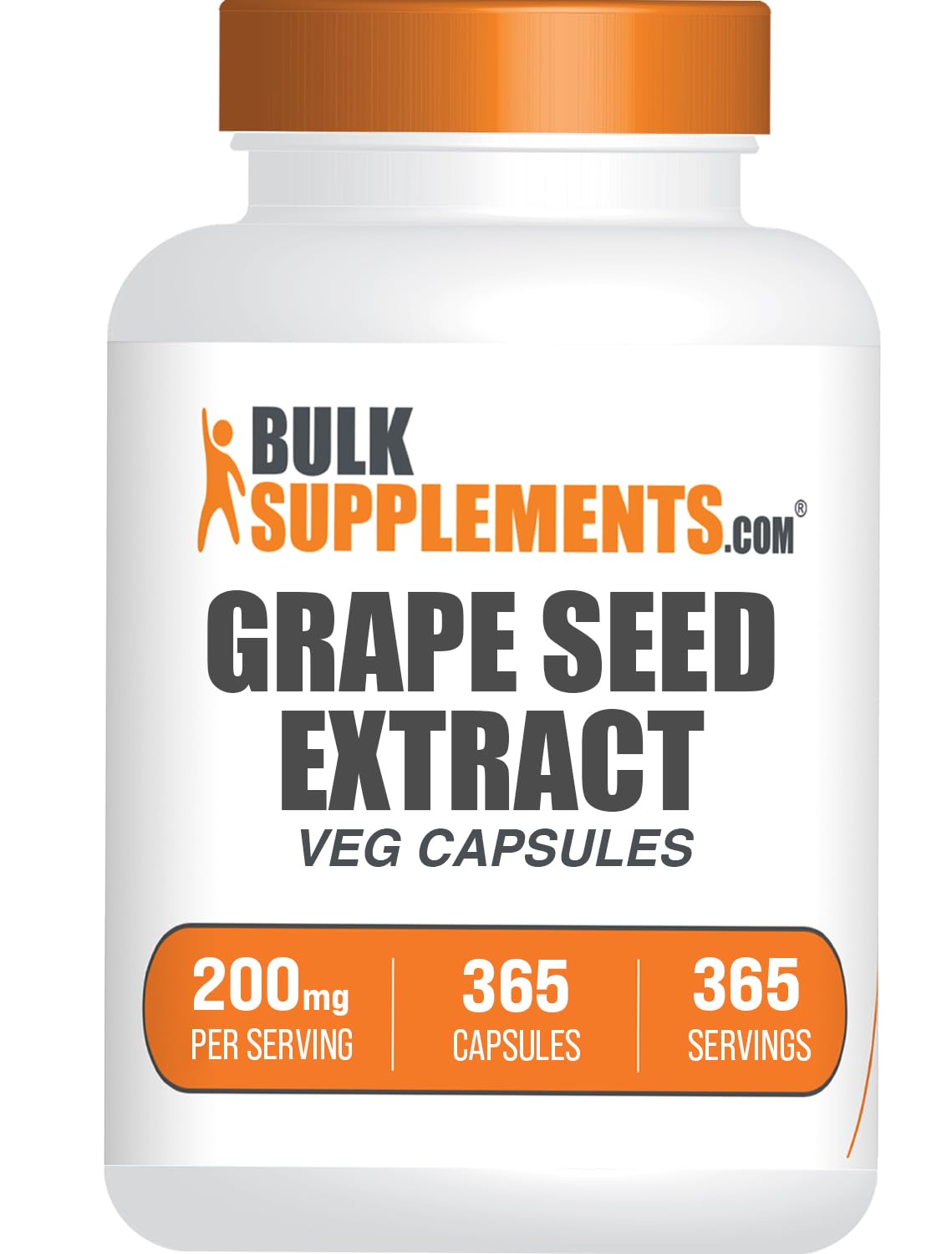 BulkSupplements Grape Seed Extract Capsules, 365 Veg Capsules