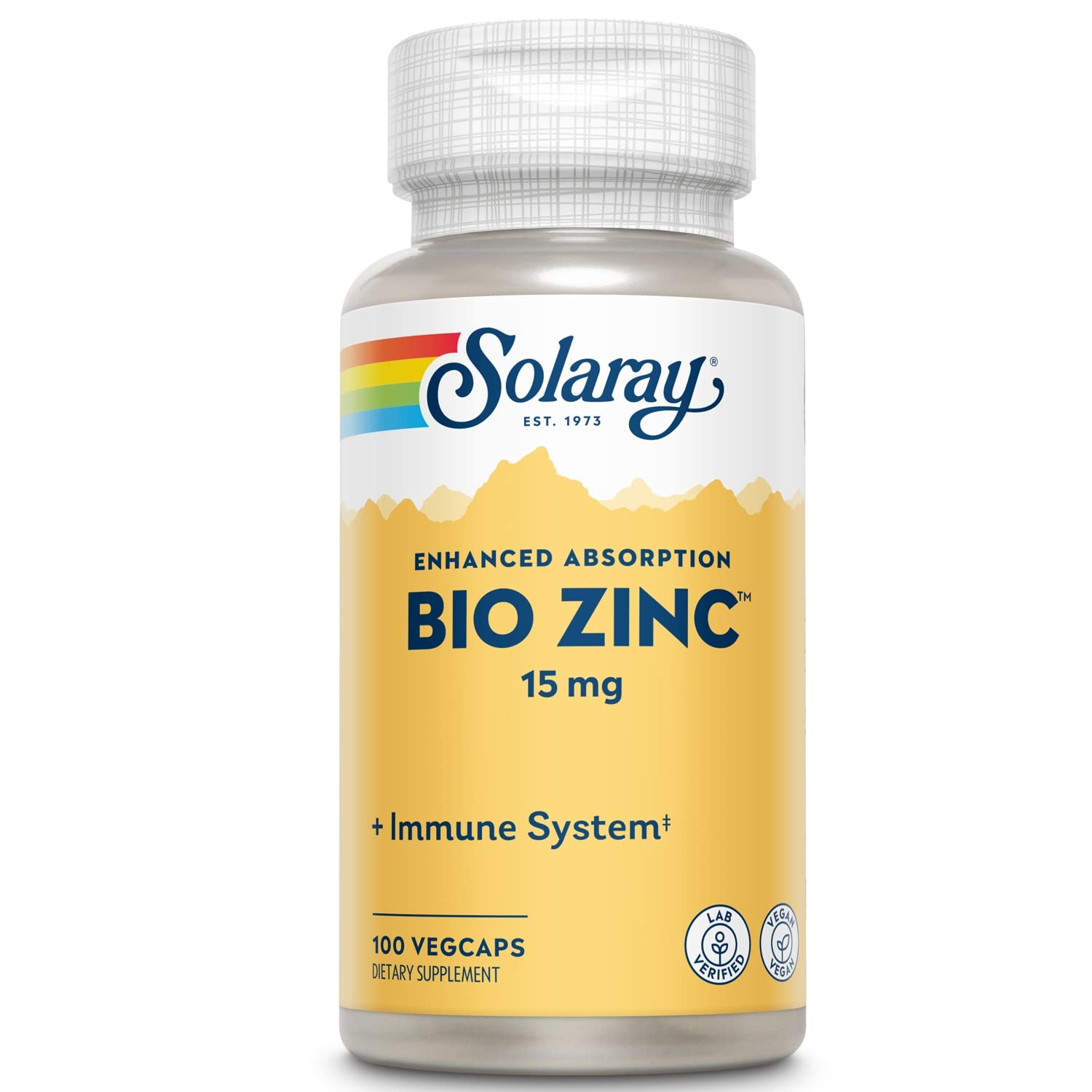 Solaray Bio Zinc 15 mg Capsules 200 Count