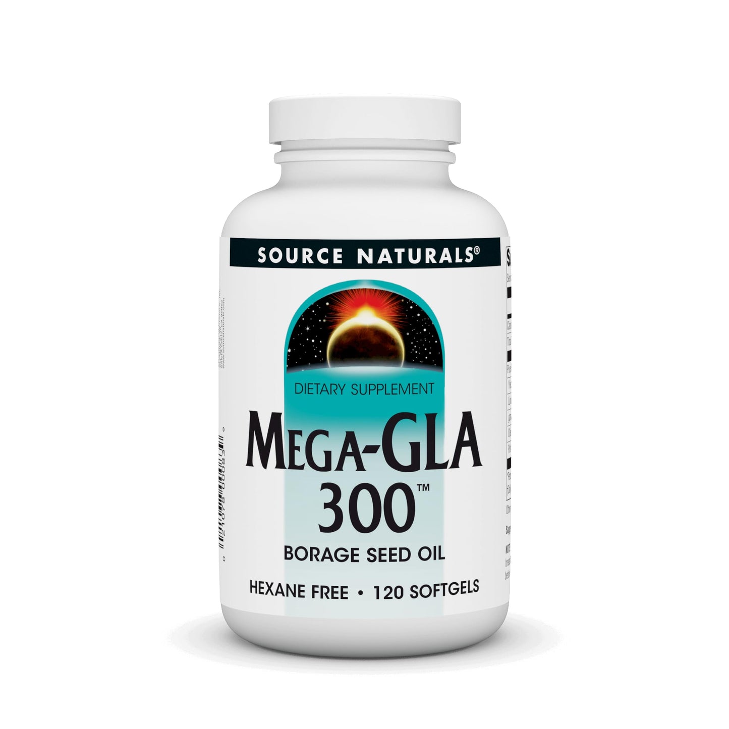 Source Naturals Mega-GLA 300 - Borage Seed Oil that is Hexane-Free Softgels 120
