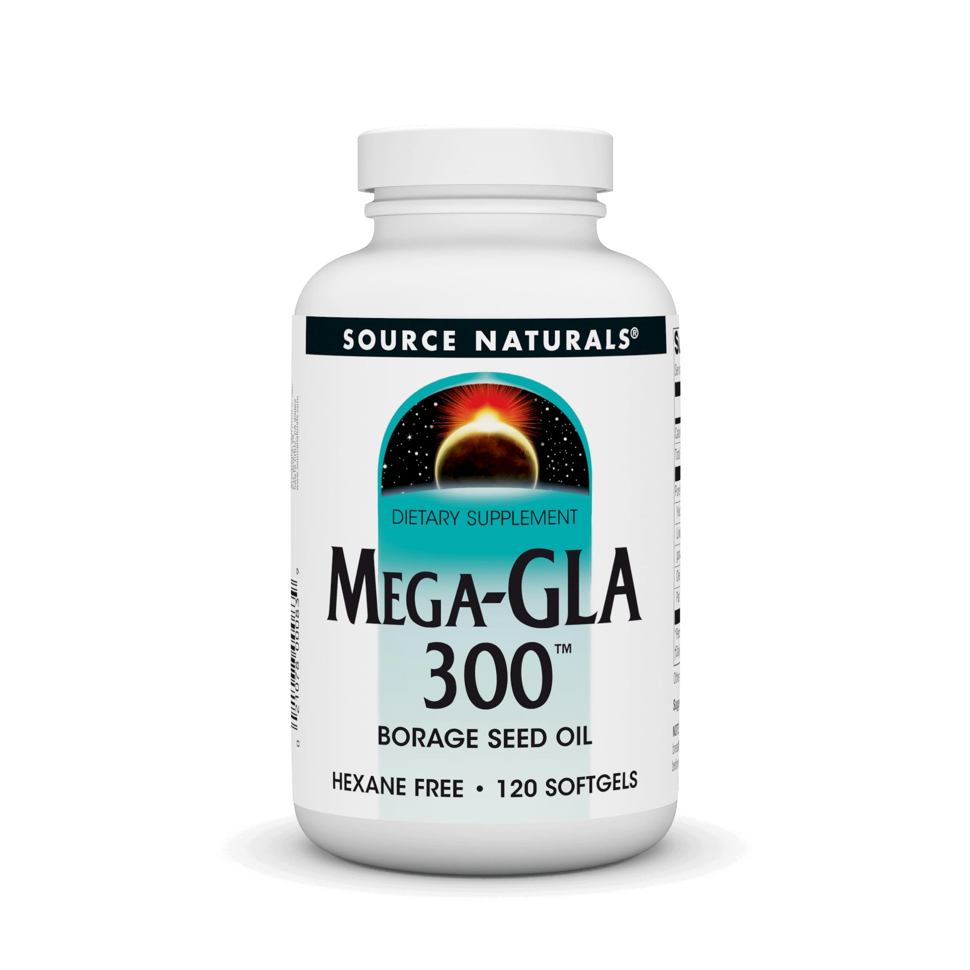 Source Naturals Mega-GLA 300 - Borage Seed Oil that is Hexane-Free Softgels 120