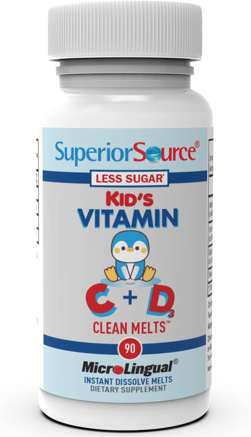 Superior Source Kid's Vitamin C & D3 Clean Melts Tablets 90 Count