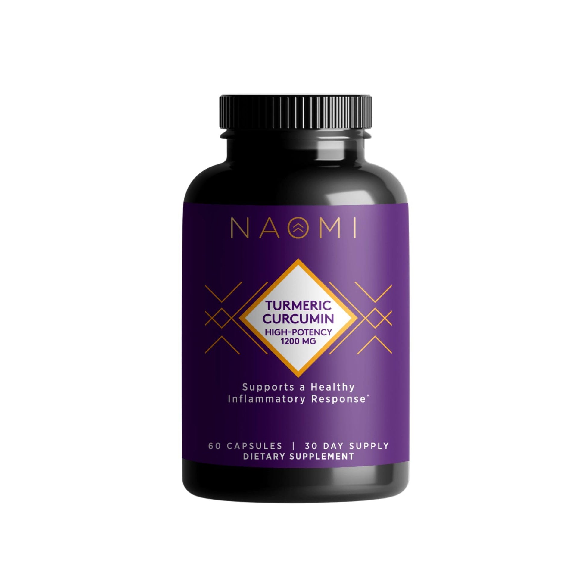 NAOMI Turmeric Curcumin High Potency 1200mg Capsule, 60 Count