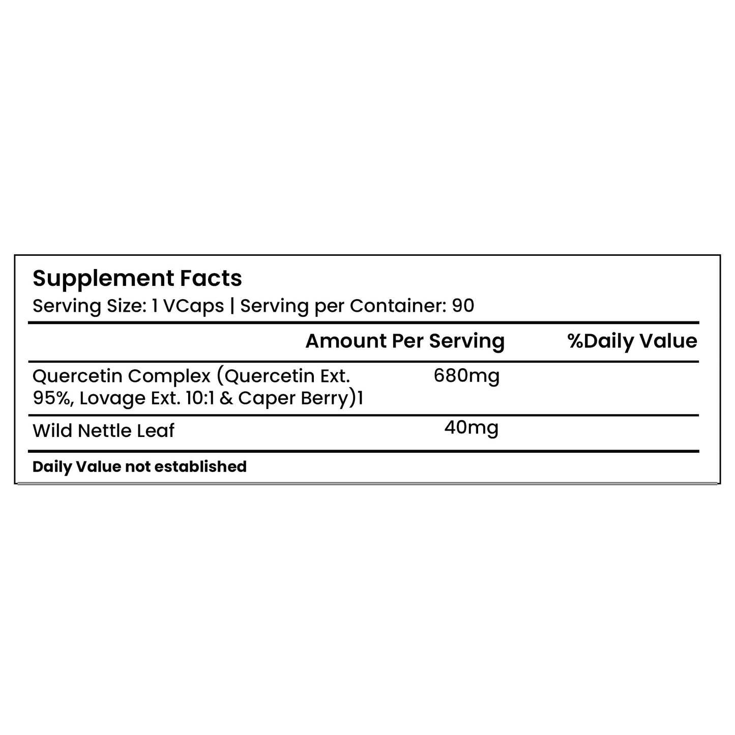 Green Organic Supplements Quercetin Complex Capsule 90 Count