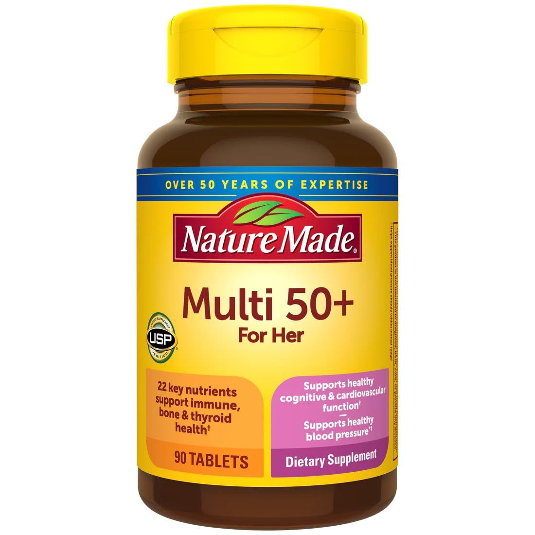 Nature Made Multi for Her 50+ Vitamin & Mineral Tablets, 180 Tablets