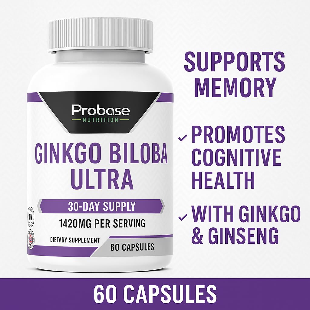 Probase Nutrition Ginkgo Biloba Ultra Capsules 60 Count