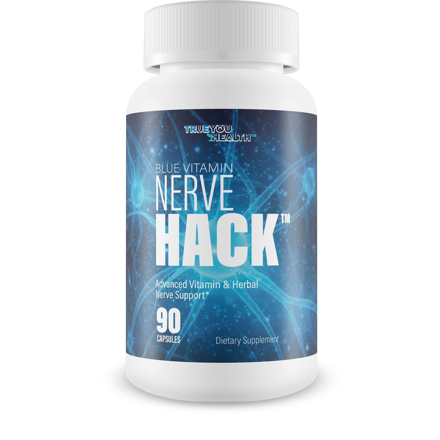 True You Health Blue Vitamin Nerve Hack Vitamin B12 Capsule 90 Count